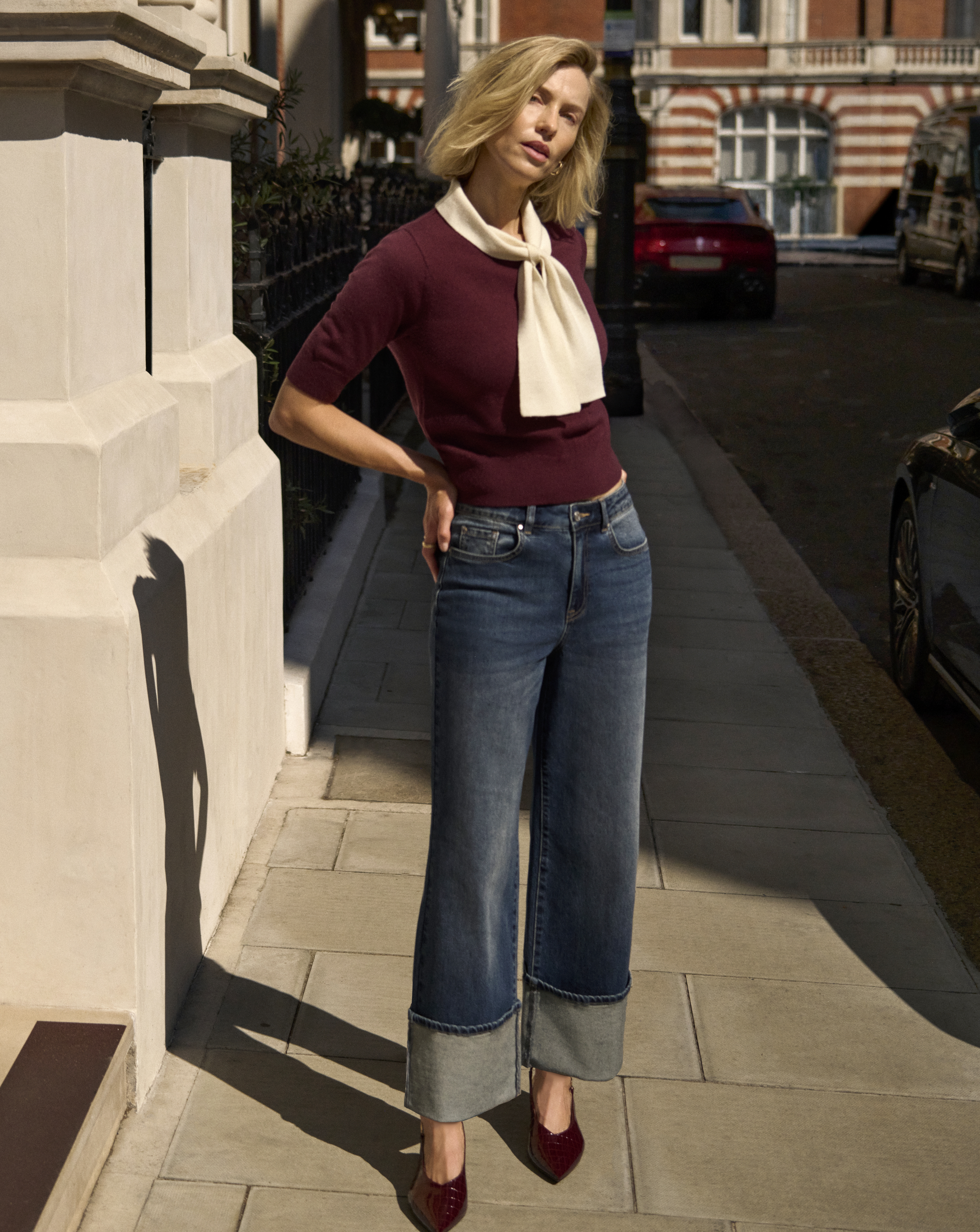 Authentic Turn Up Wide Leg Jeans