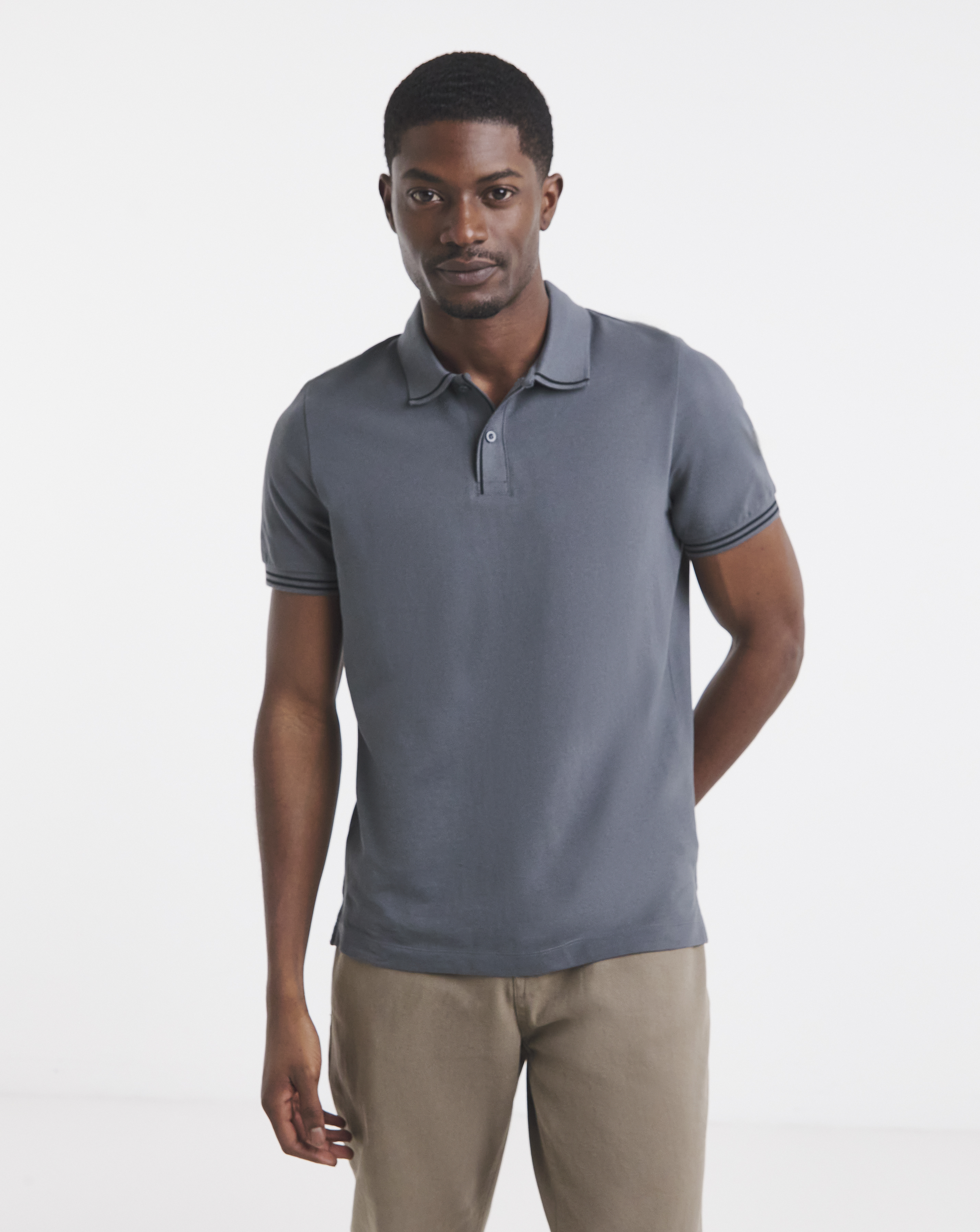 New In - Tipped Pique Polo Long