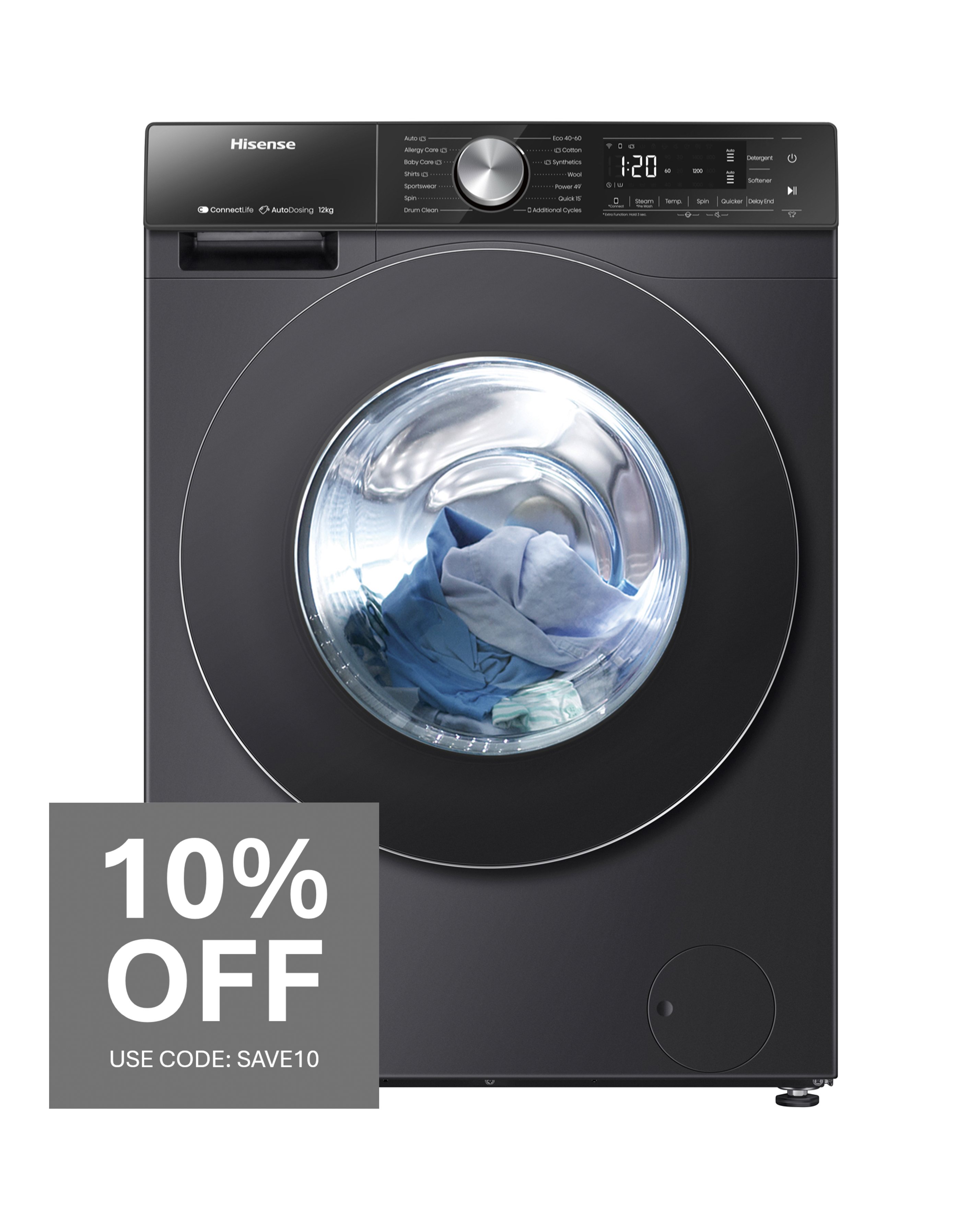 Hisense 5S Series WF5S1245BB 12kg WM