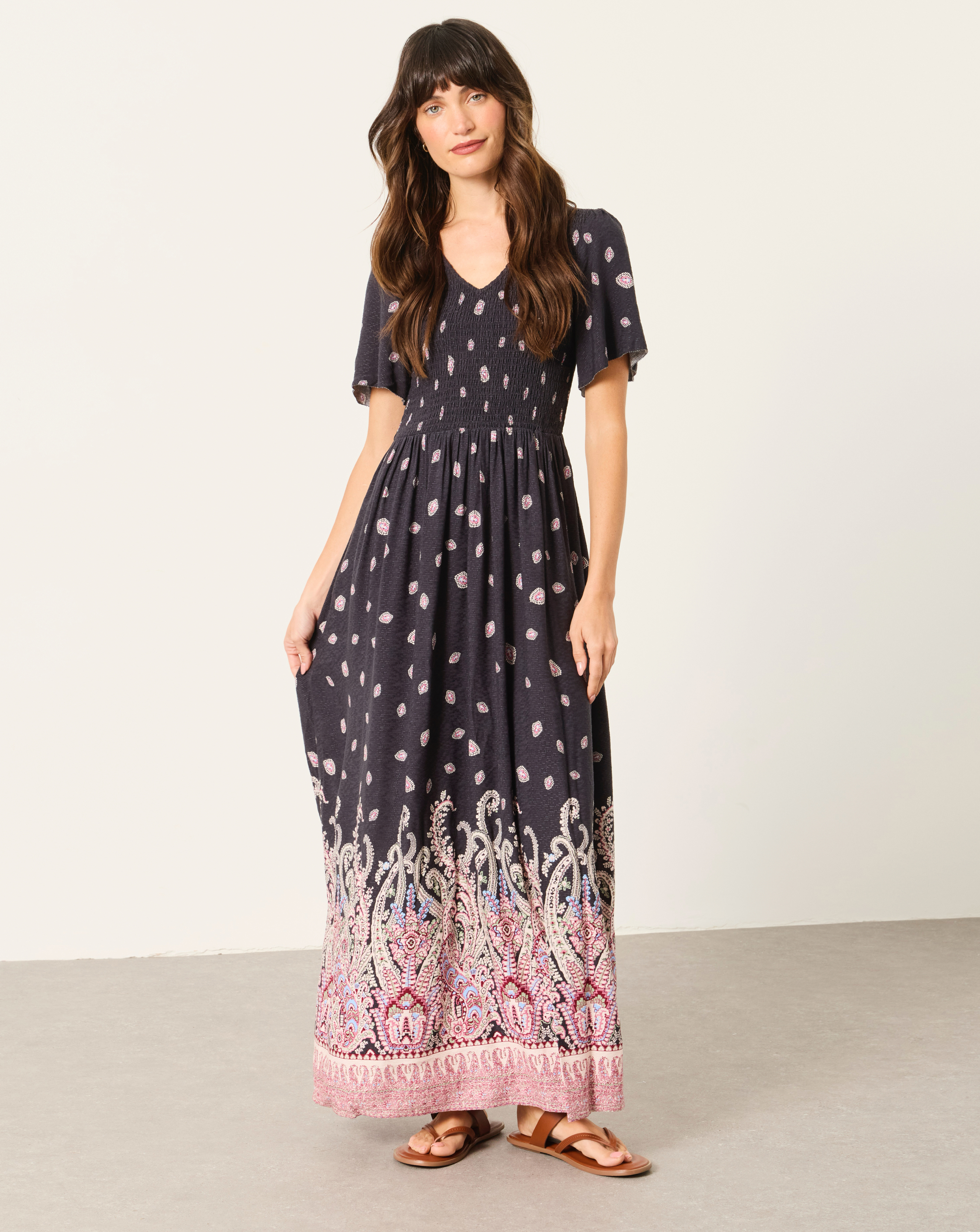 New In - FatFace Alma Paisley Midi Dress