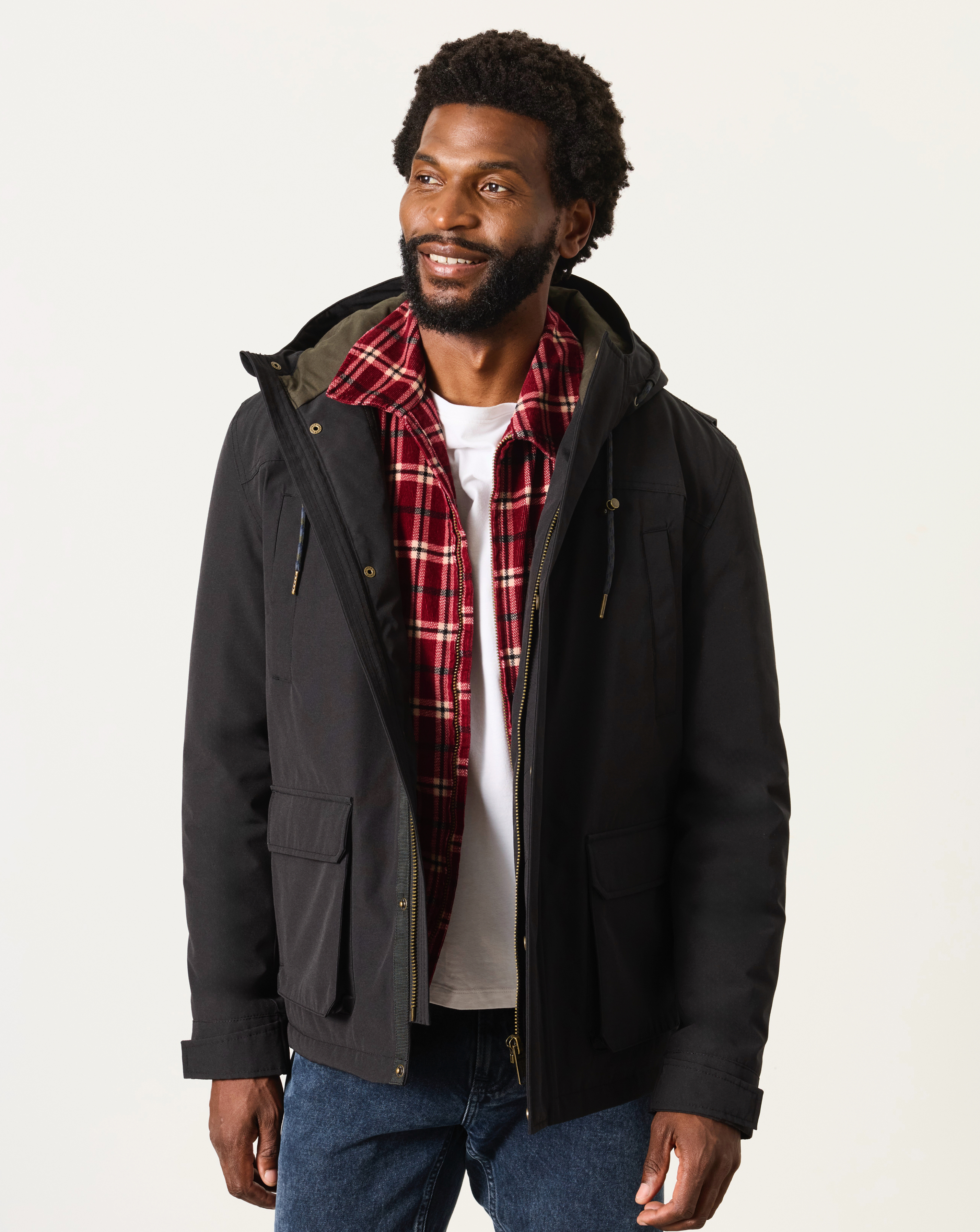 Fatface Men's Black Bala Waterproof Jacket