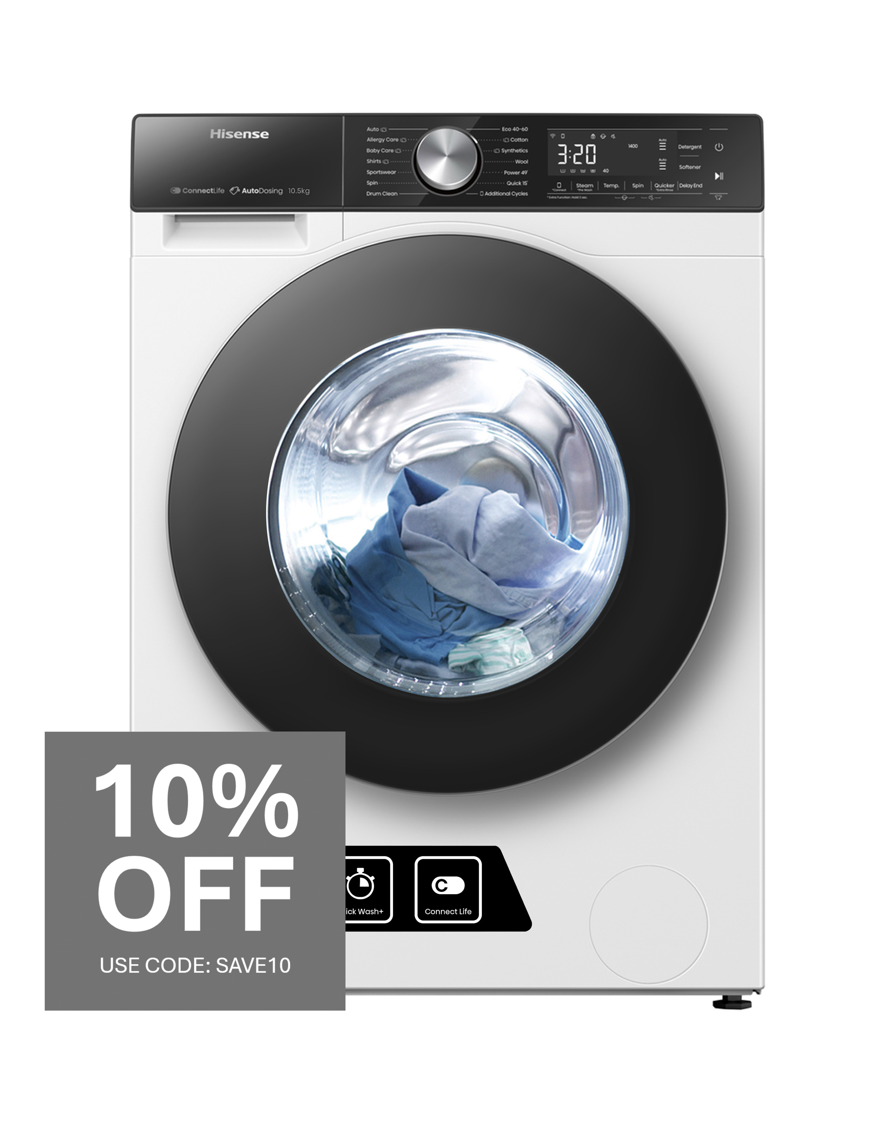 Hisense WF5S1045BW Washing Machine