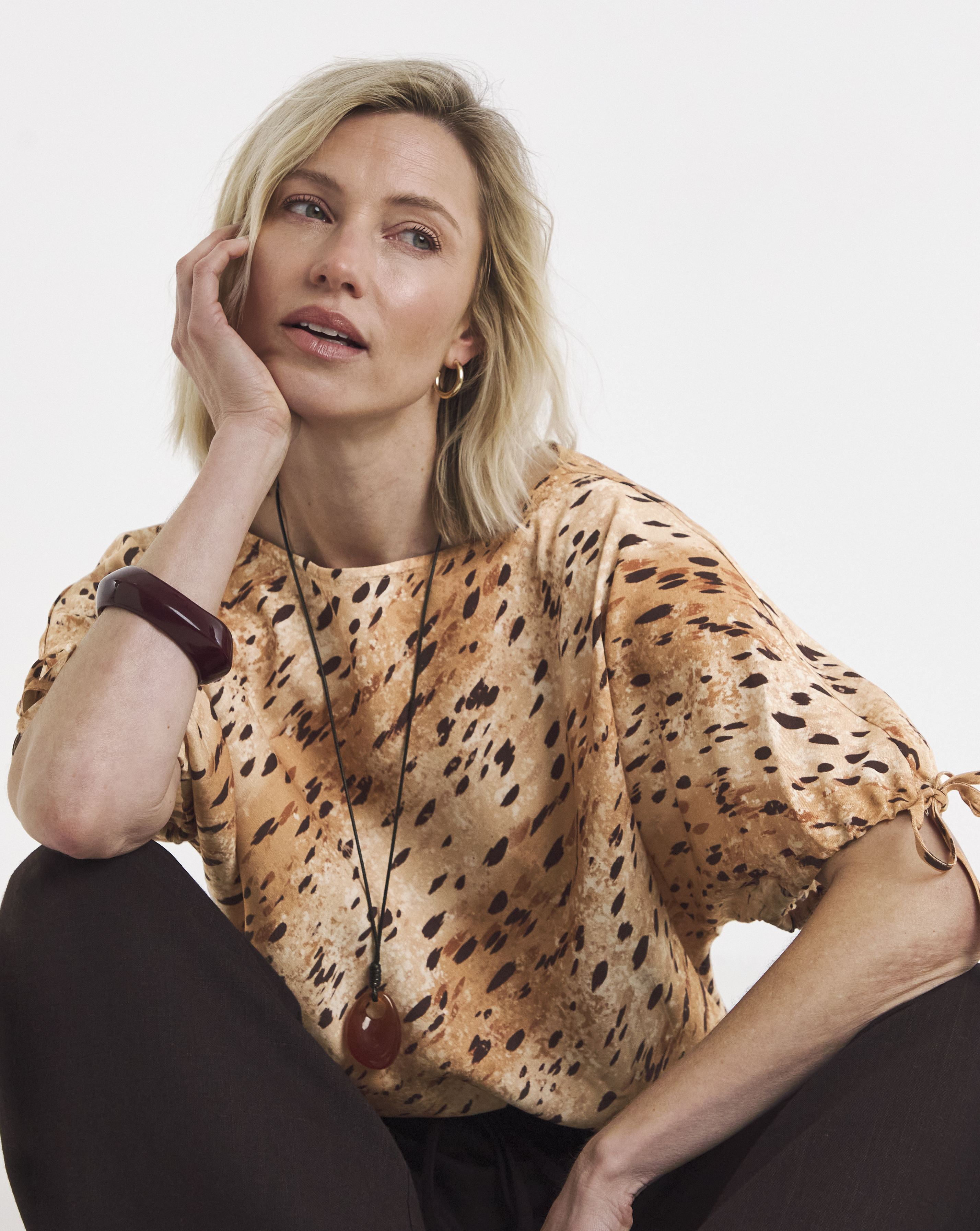 New In - Linen Mix Boxy Top