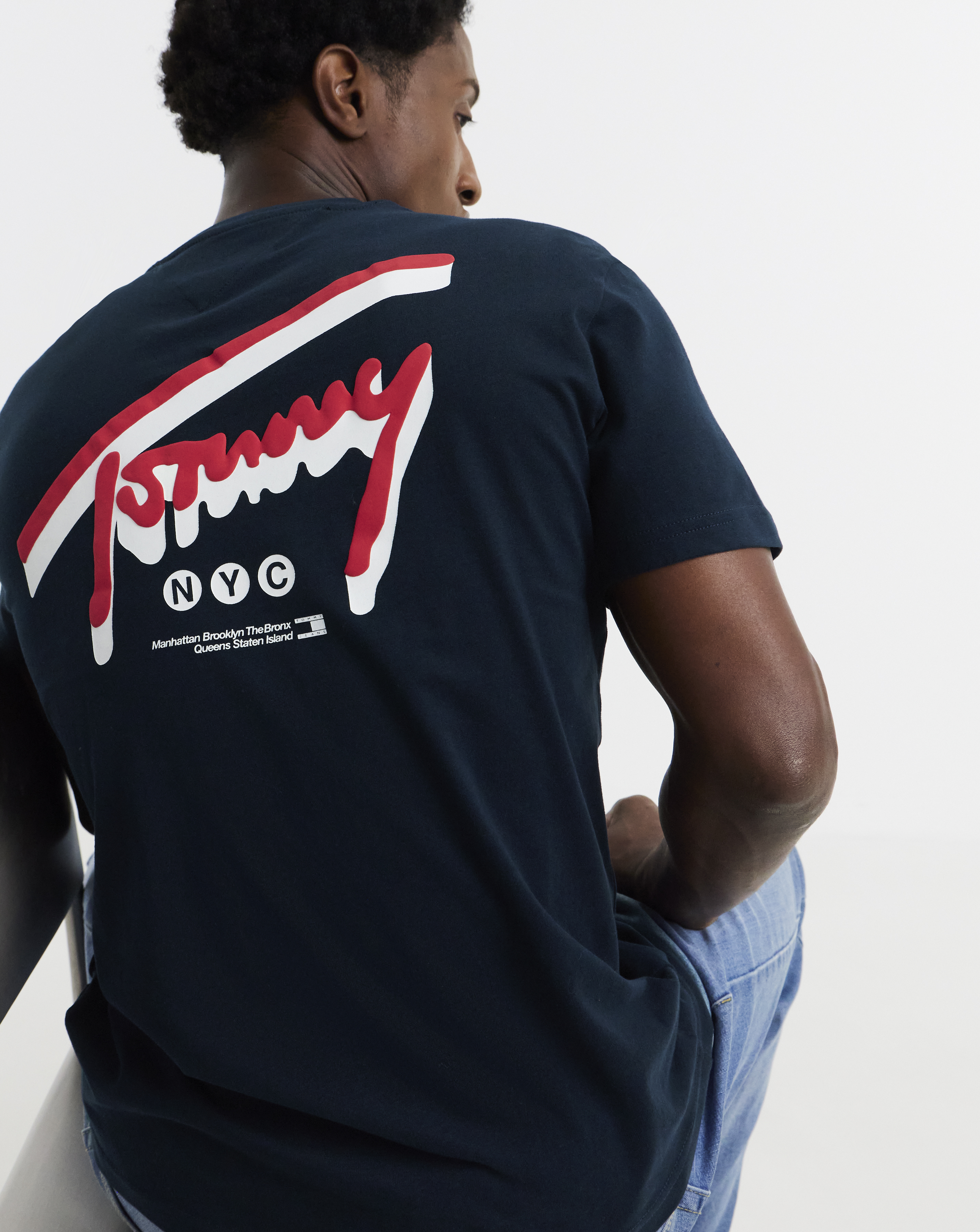 Tommy Jeans Dark Blue Printed Modern T-Shirt - Image 4