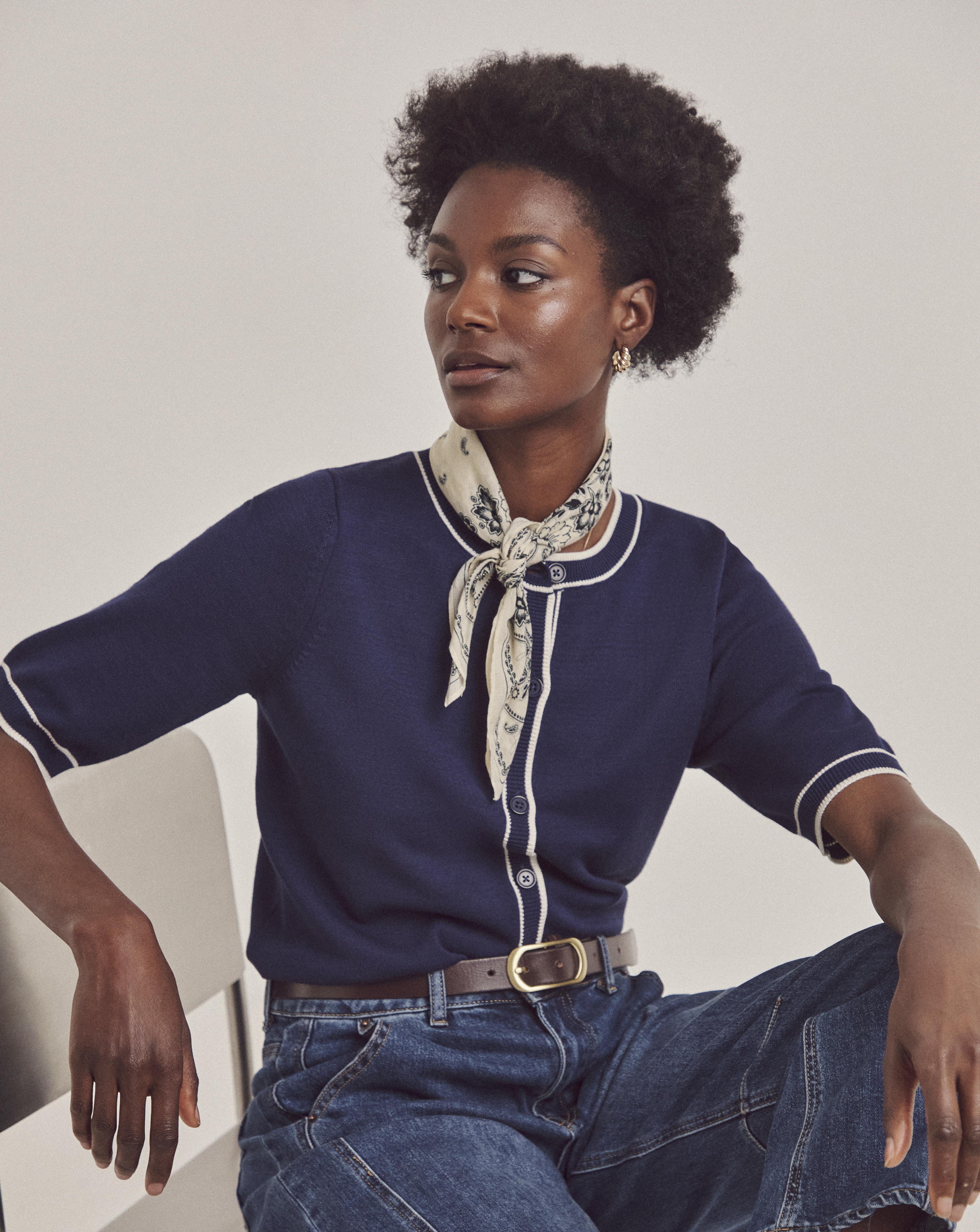 ANTHOLOGY TRIM SHORT SLEEVE CARDIGAN