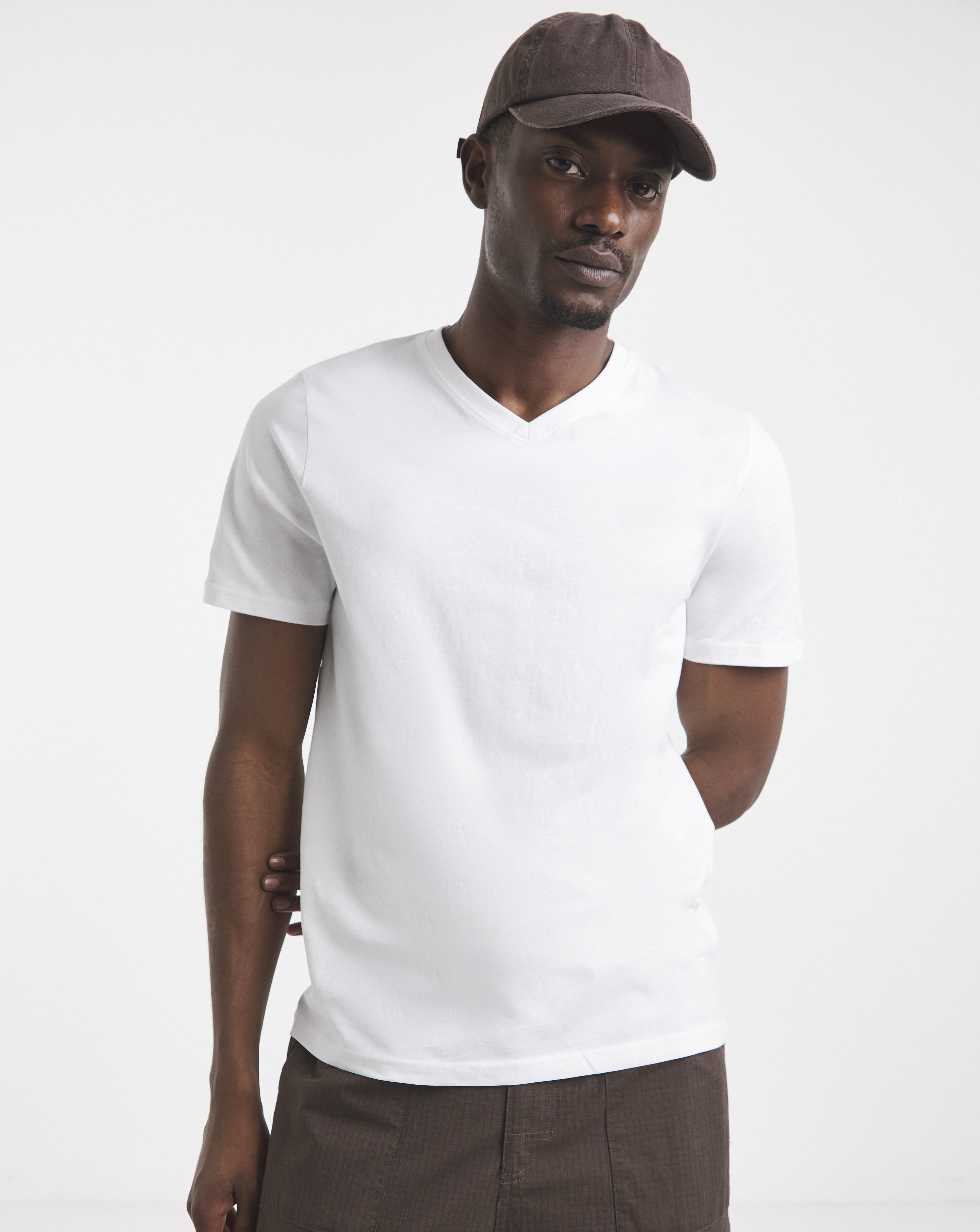Pure Cotton V-Neck T-Shirt