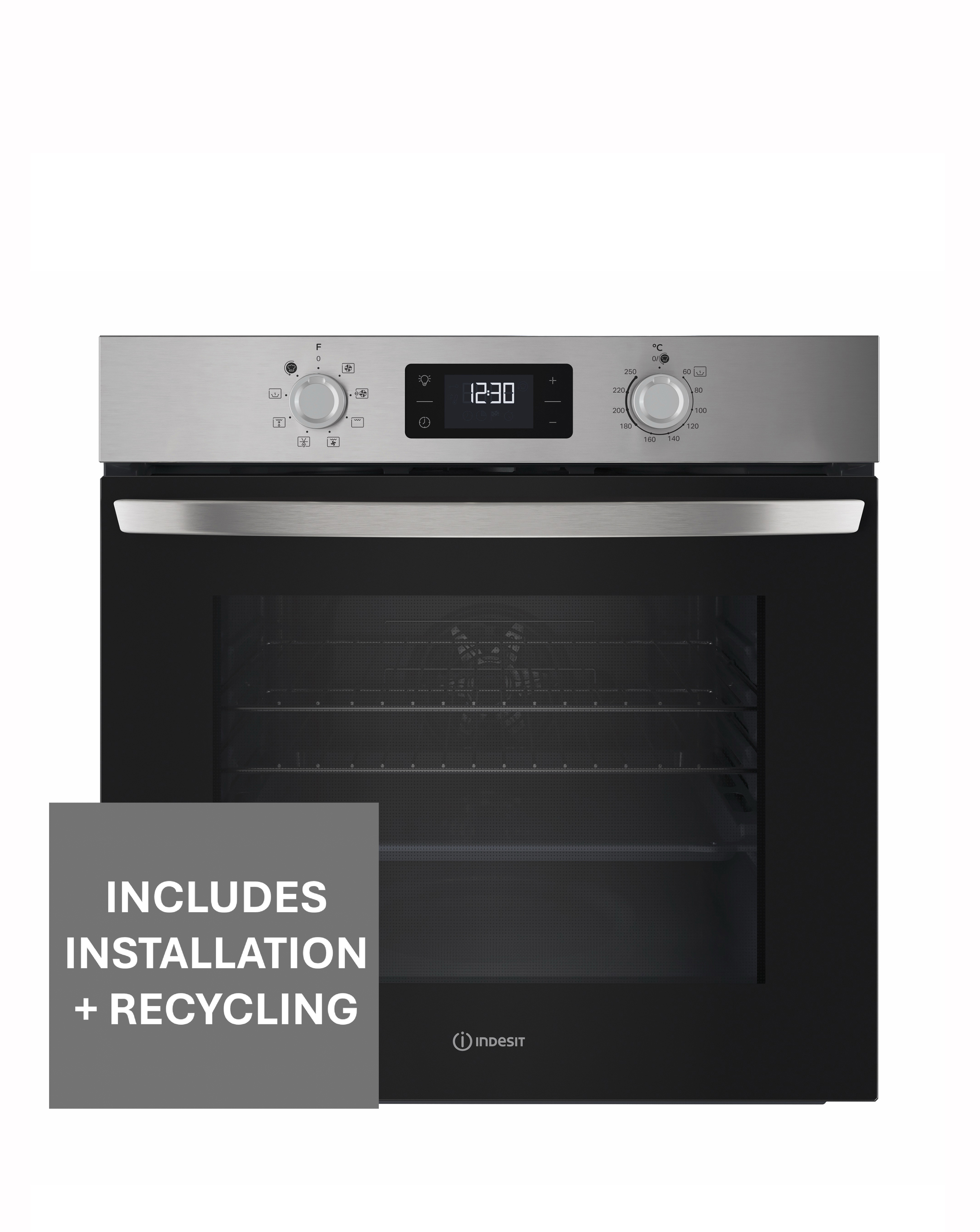 Indesit Turn&Go IO 253 XUK Built-In Electric Single Oven Stainless Steel Install