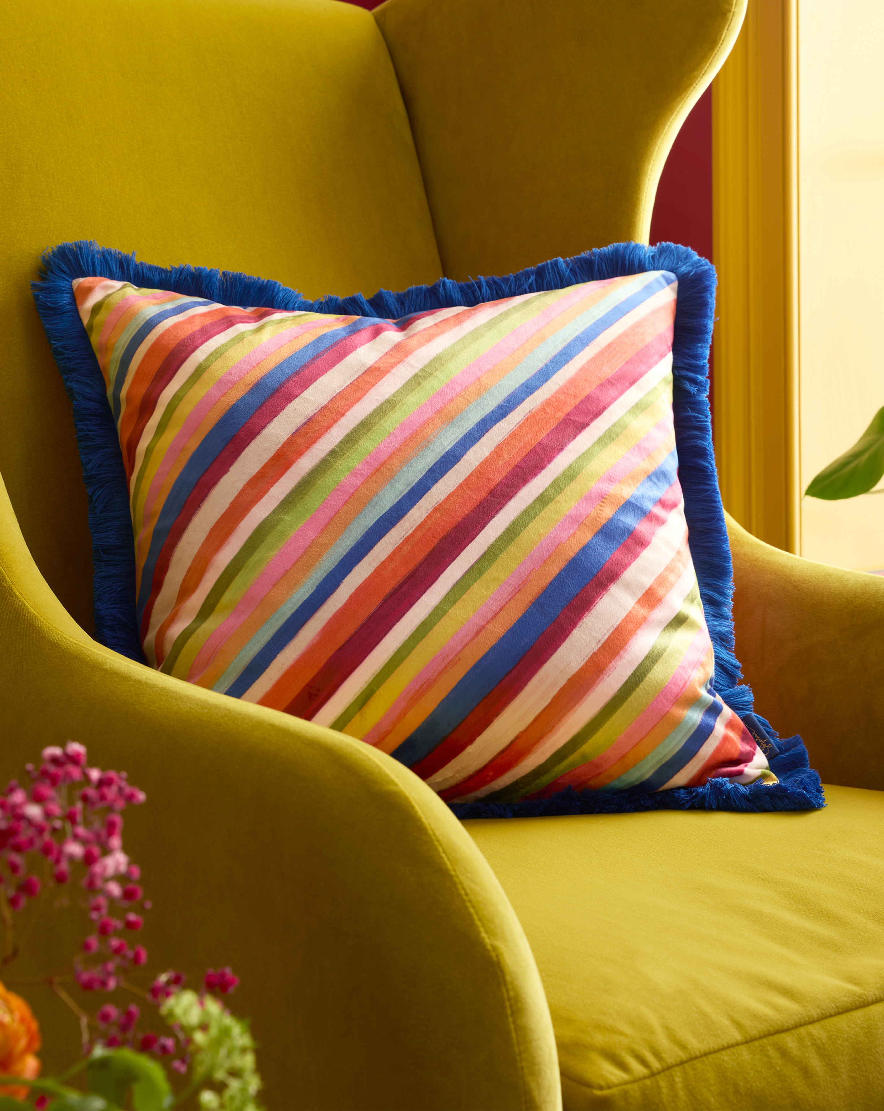 SR Darling Diagonal Stripe Cushion