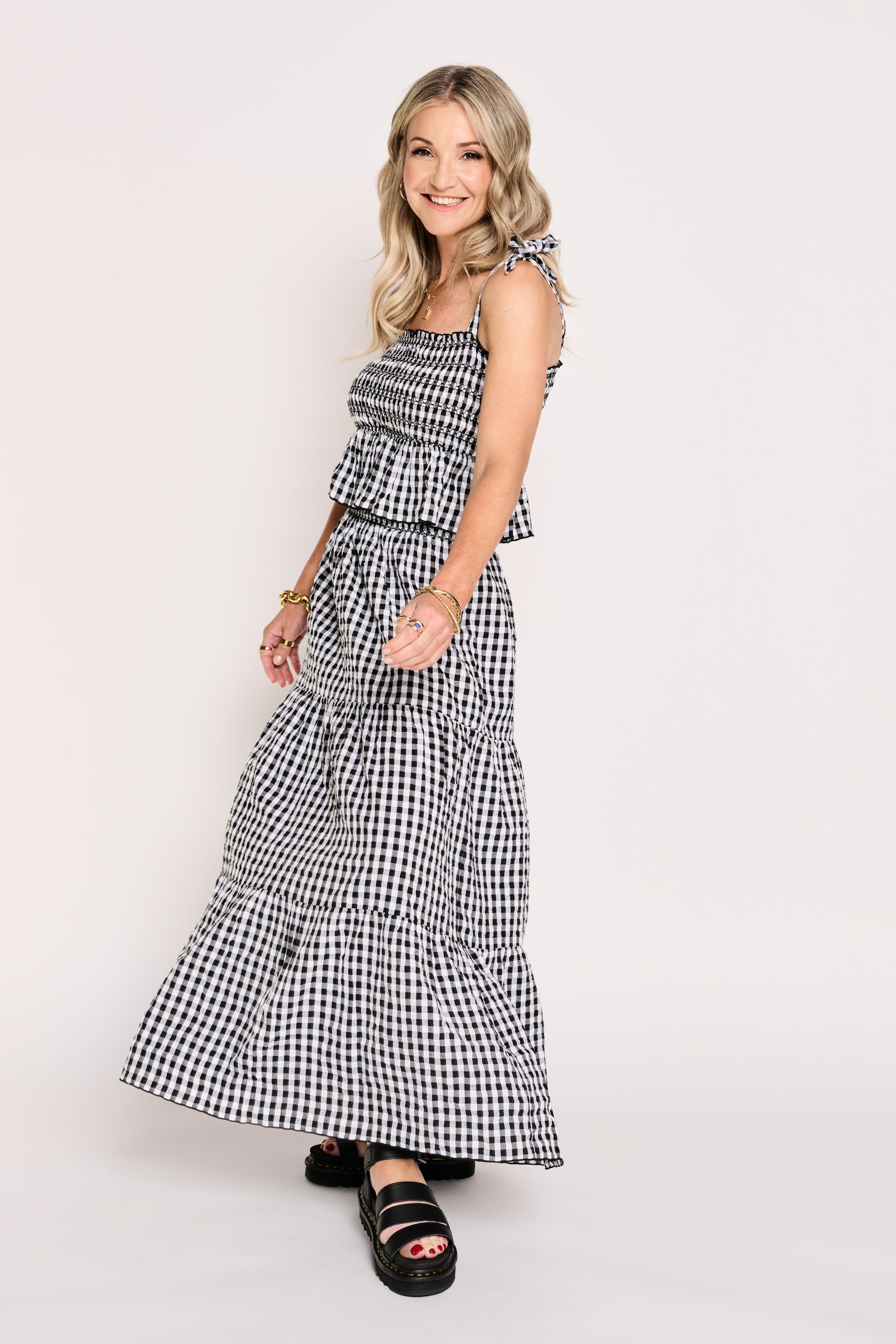 Gingham Beach Skirt And Top Co-Ord