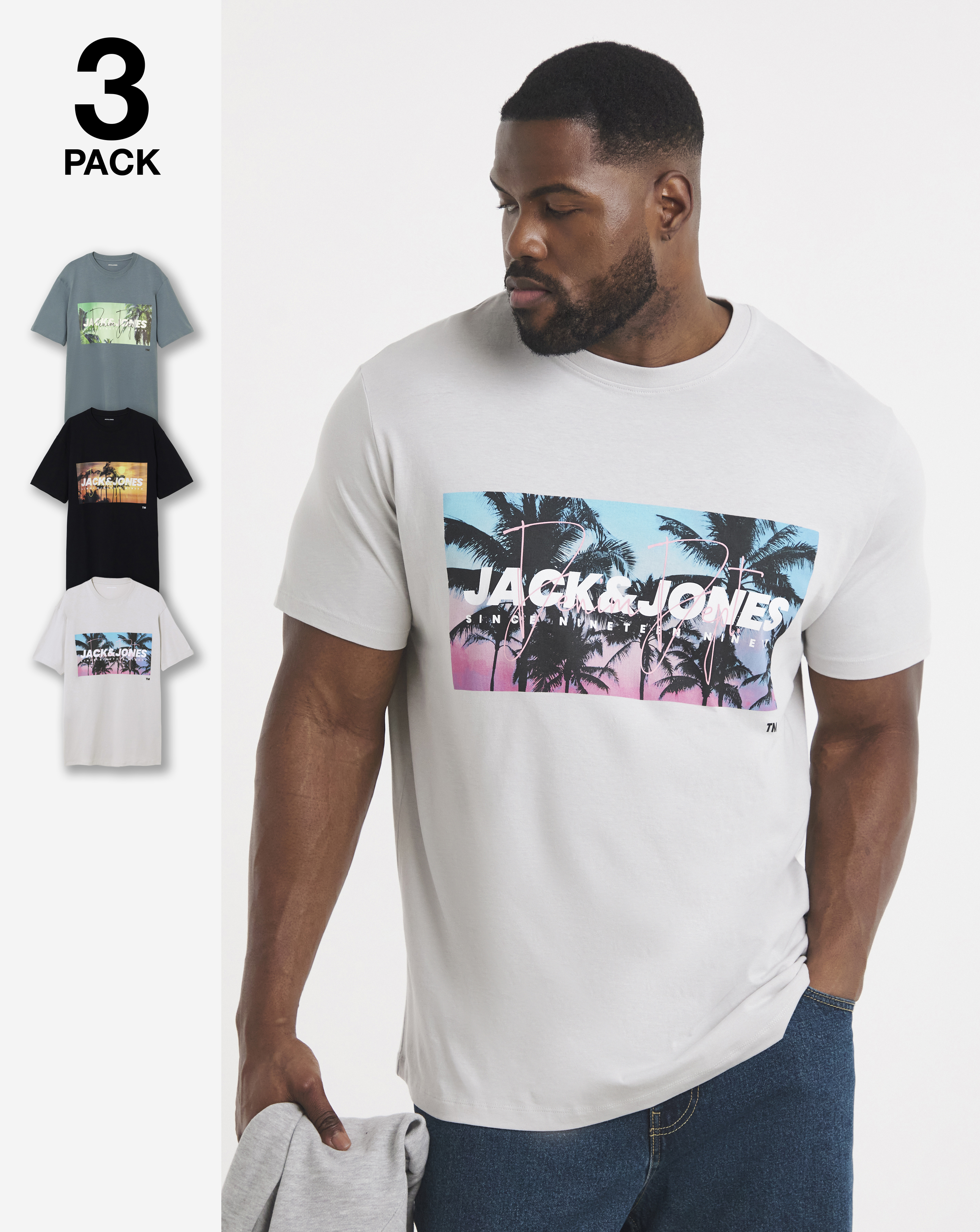 Jack & Jones Indiana T-Shirt 3 Pack