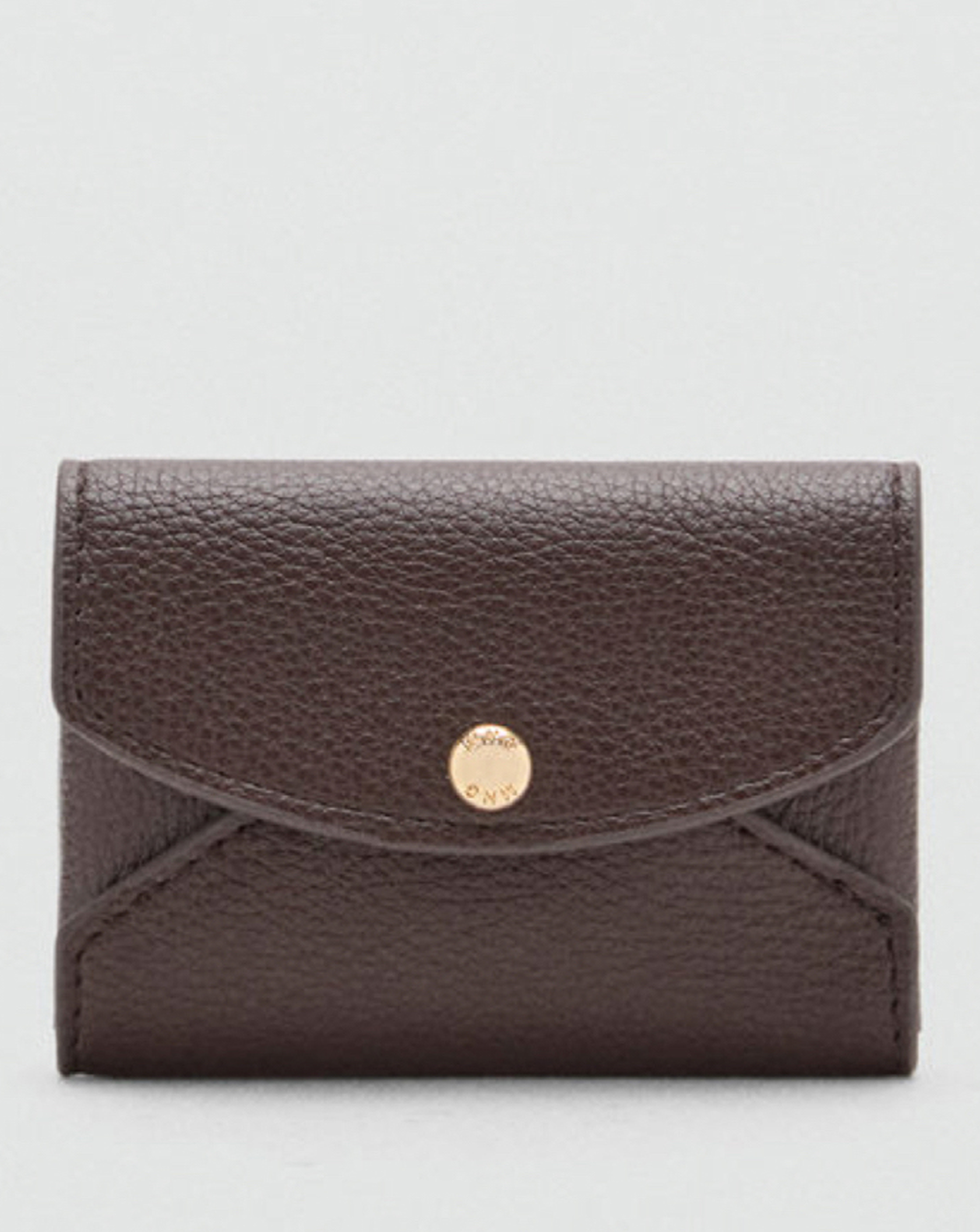Mango Women's Chocolate Small Flap Wallet Size ONE SIZE