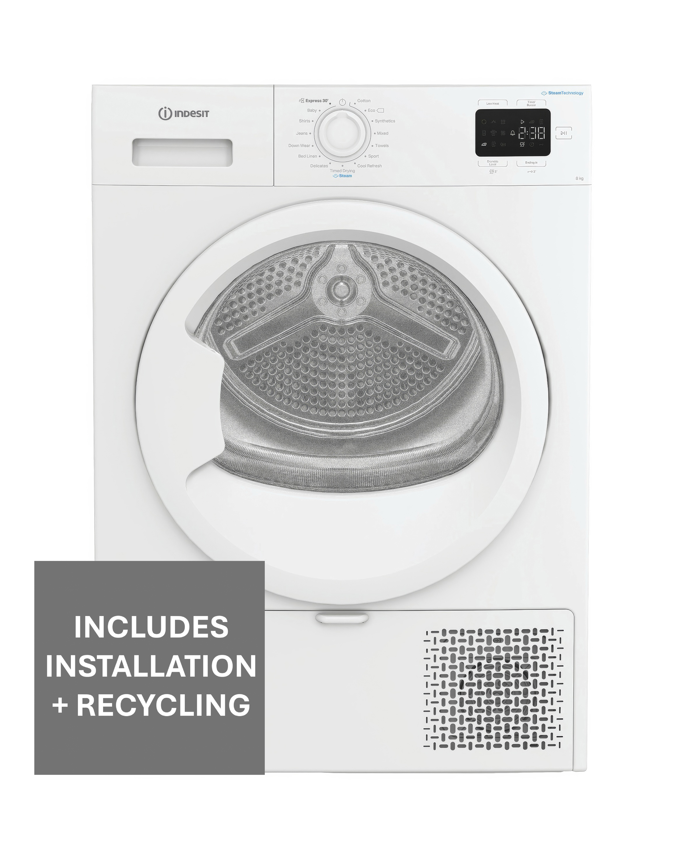Indesit CYSD82DWWUK Heat Pump Dryer Inst