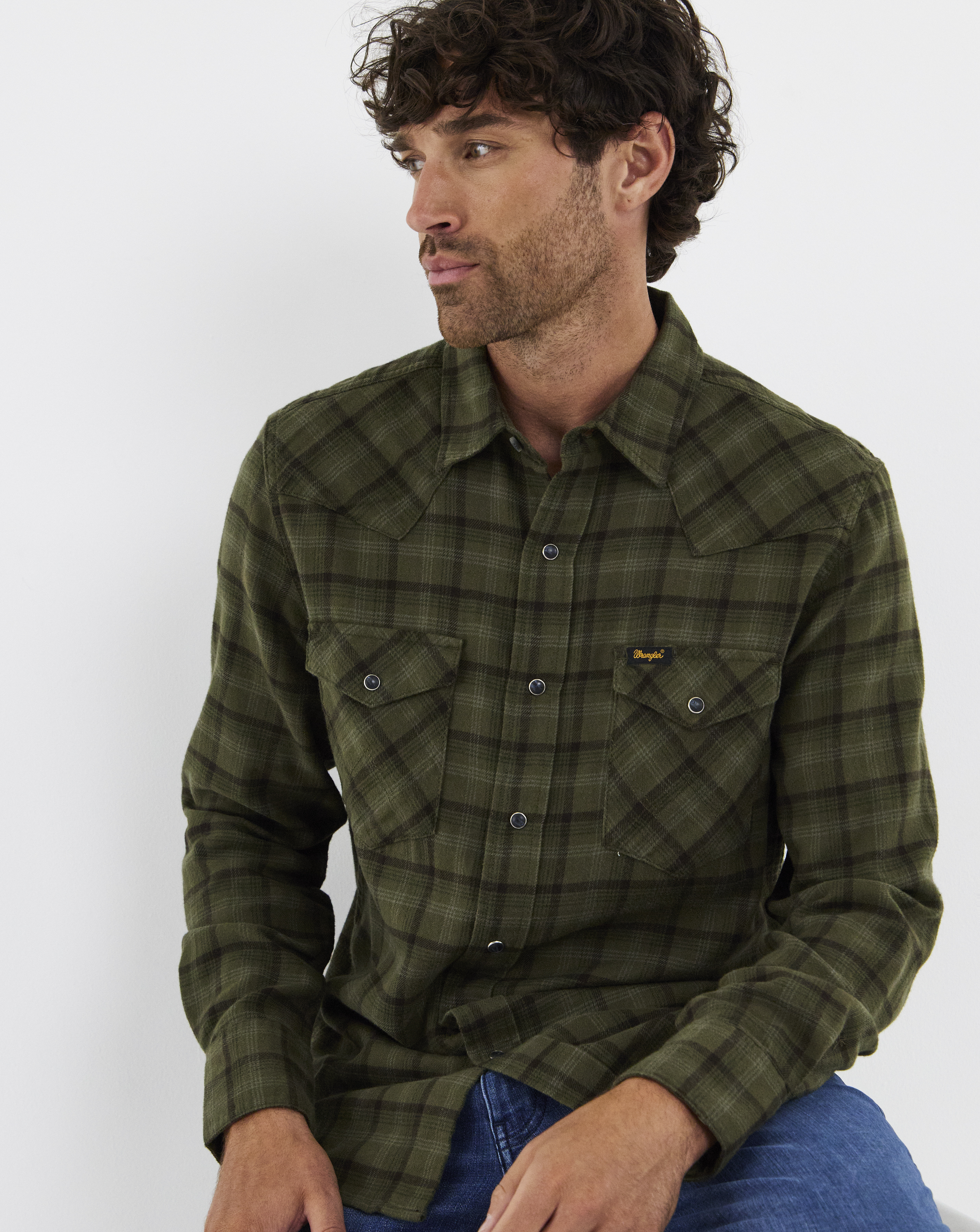 Wrangler Western Shirt - Olive