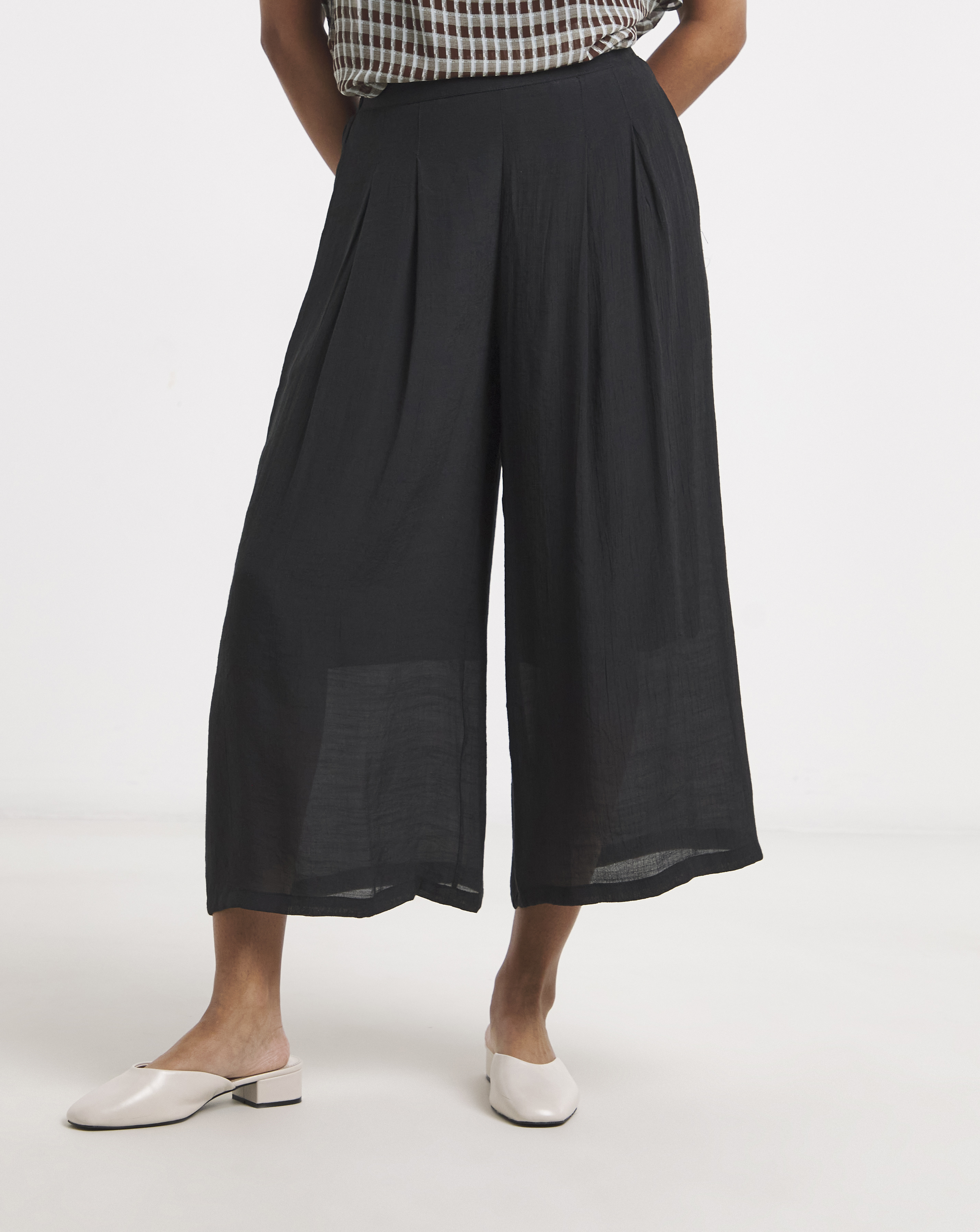 Black Palazzo Culotte