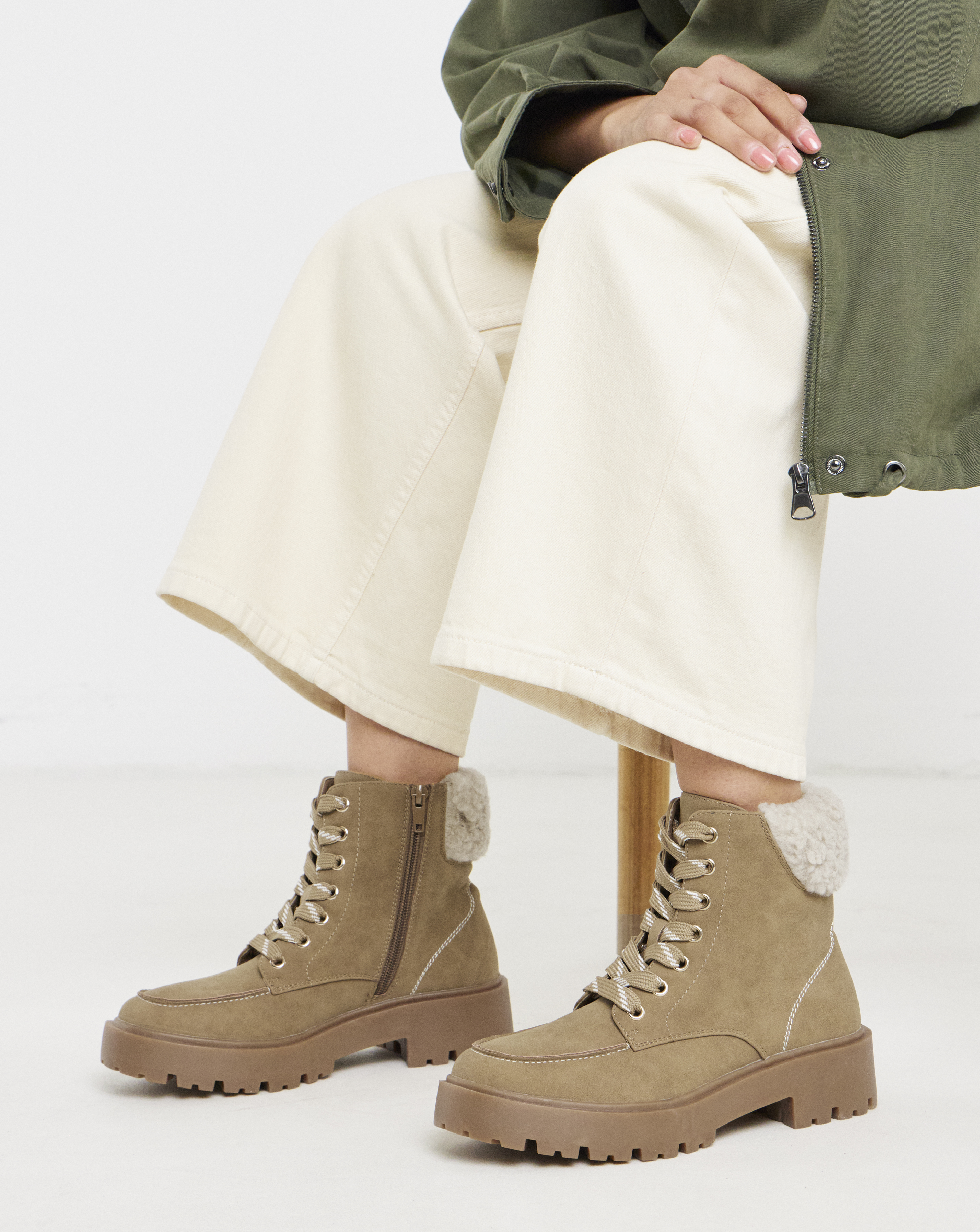 Lace Up Ankle Boot Ex Wide