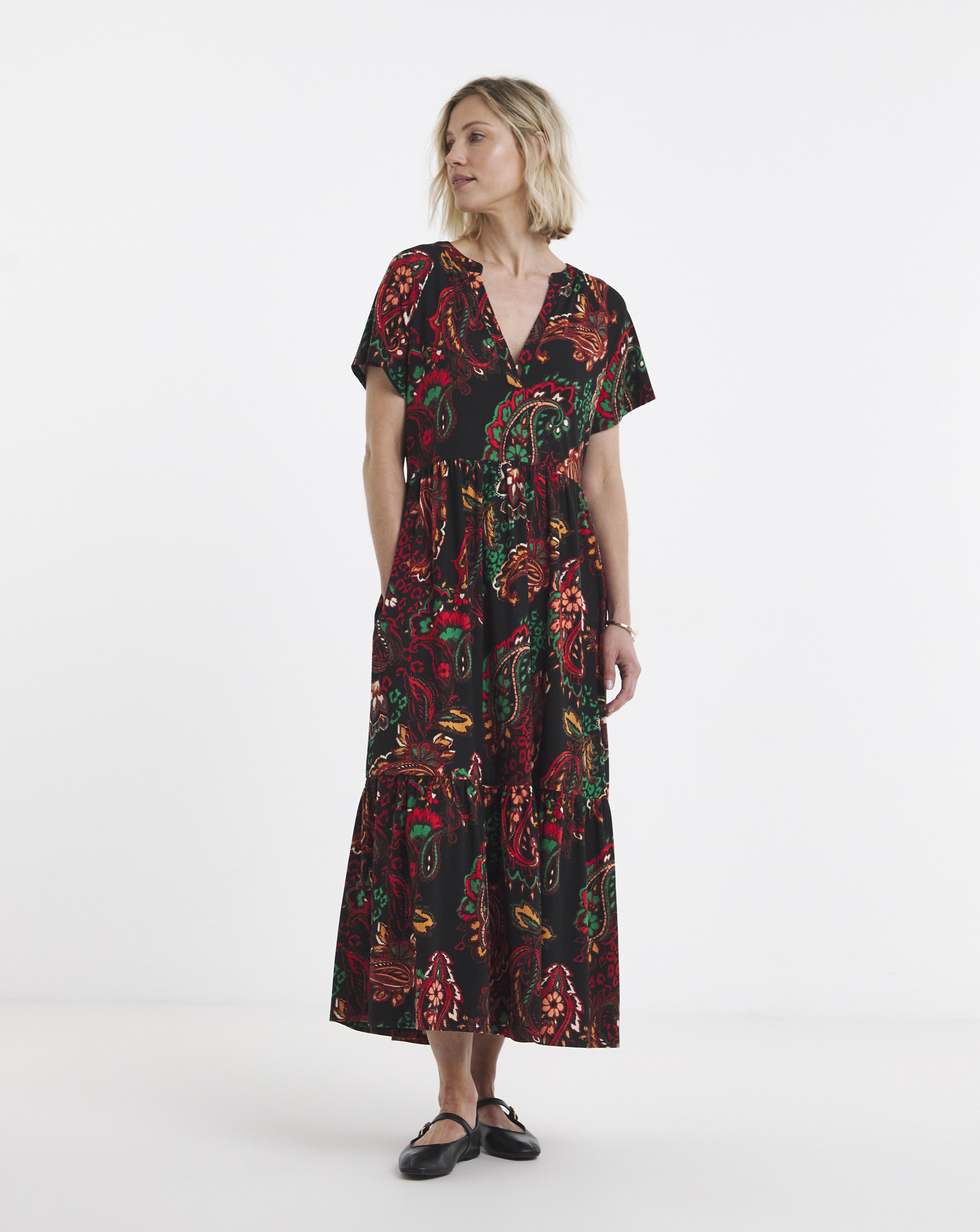 New In - Soft Touch Notch Neck Maxi Dress