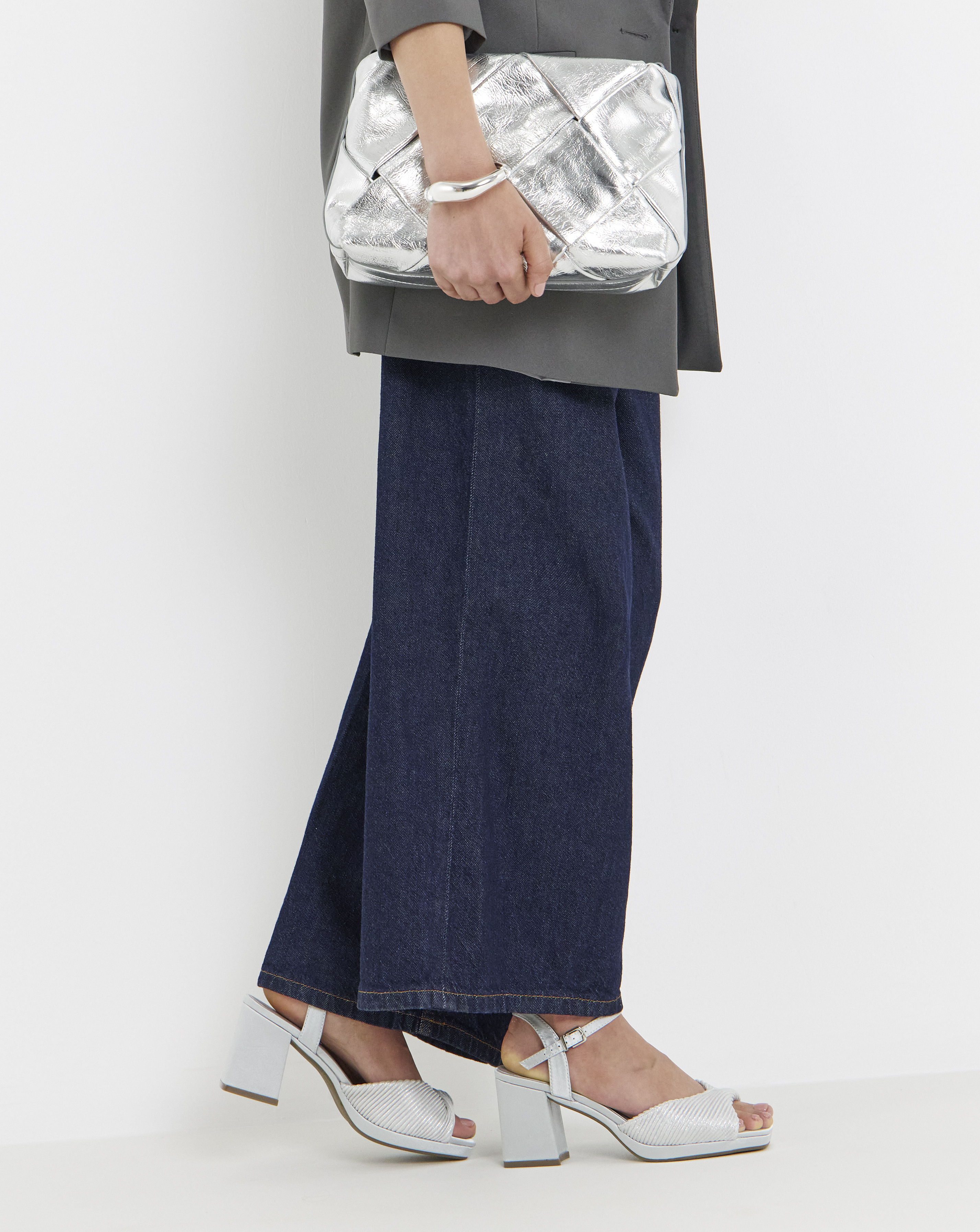 New In - Pleated Two Part Platform Heels Wide