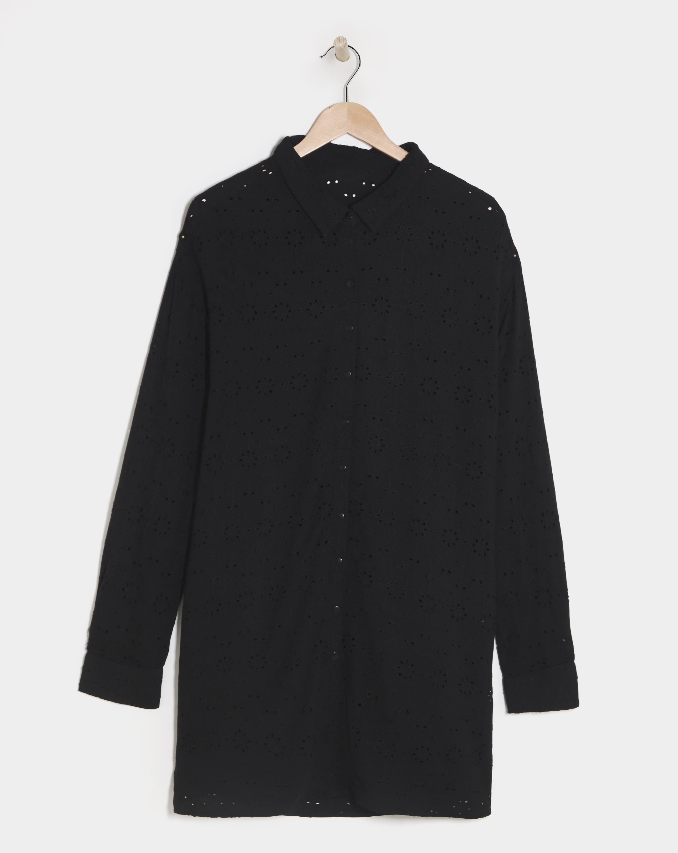 Beach to Beach Black Broderie Beach Shirt