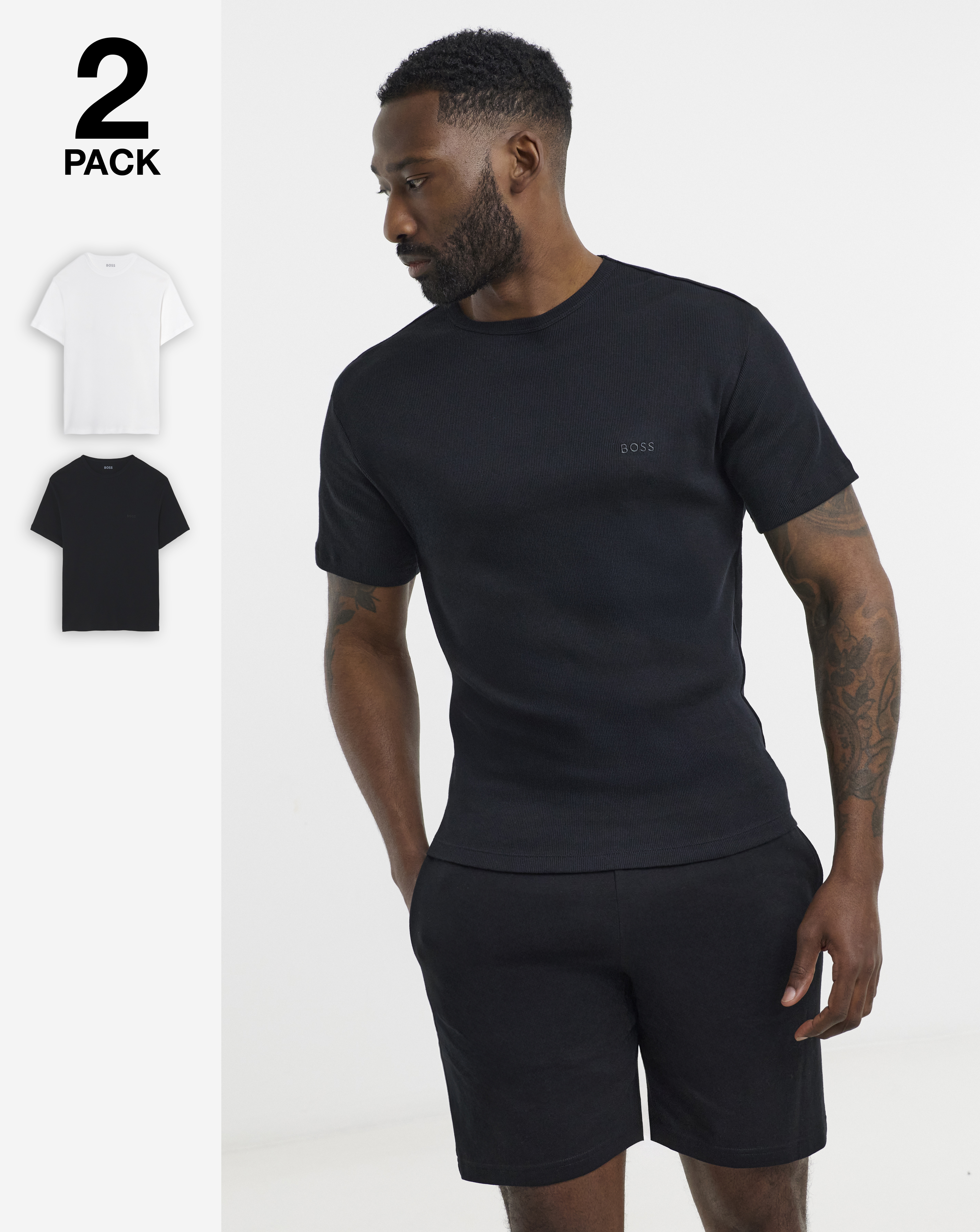 BOSS 2 Pack Rib T-Shirt