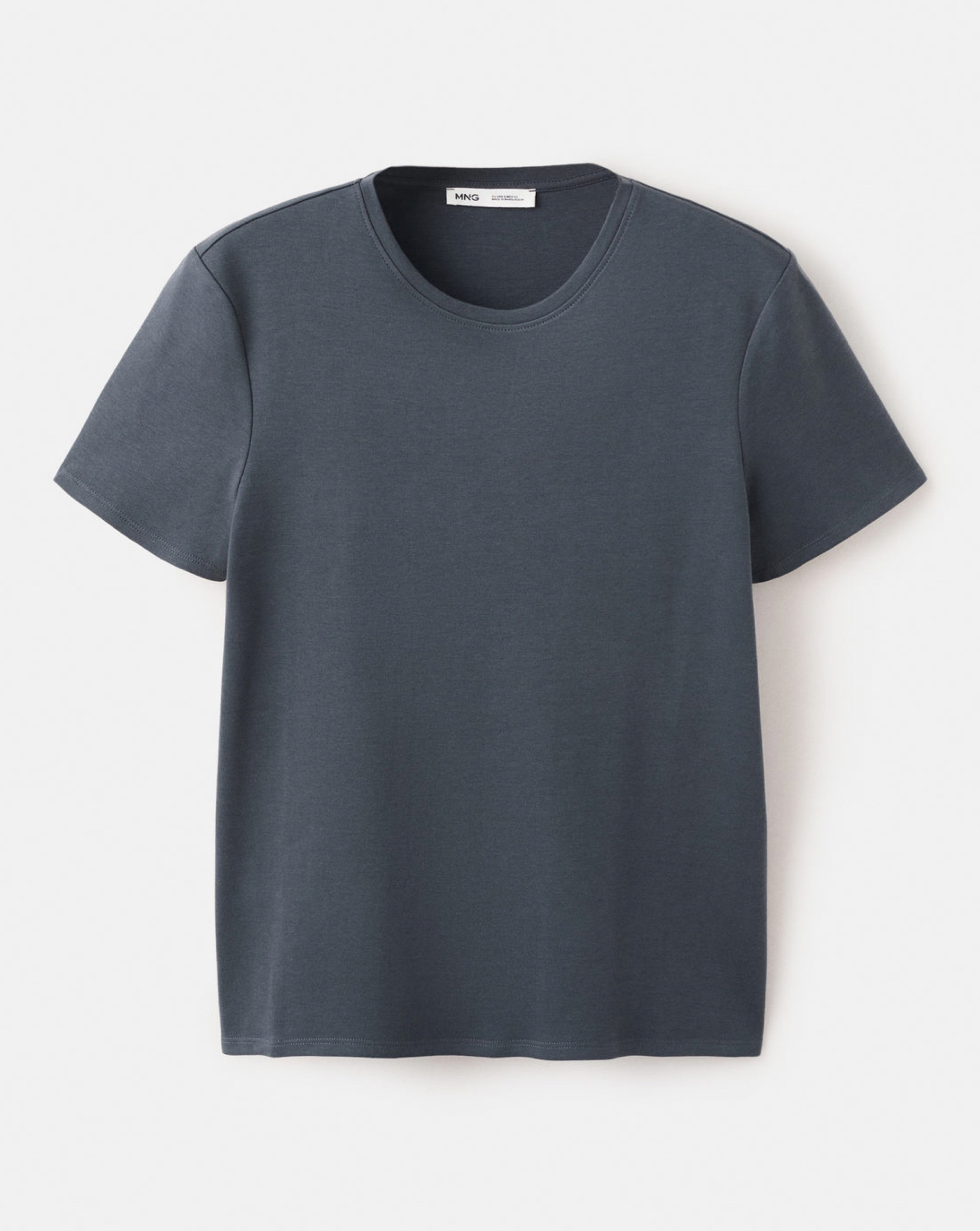 Mango Women's Grey Round Neck T-Shirt Size 18-20
