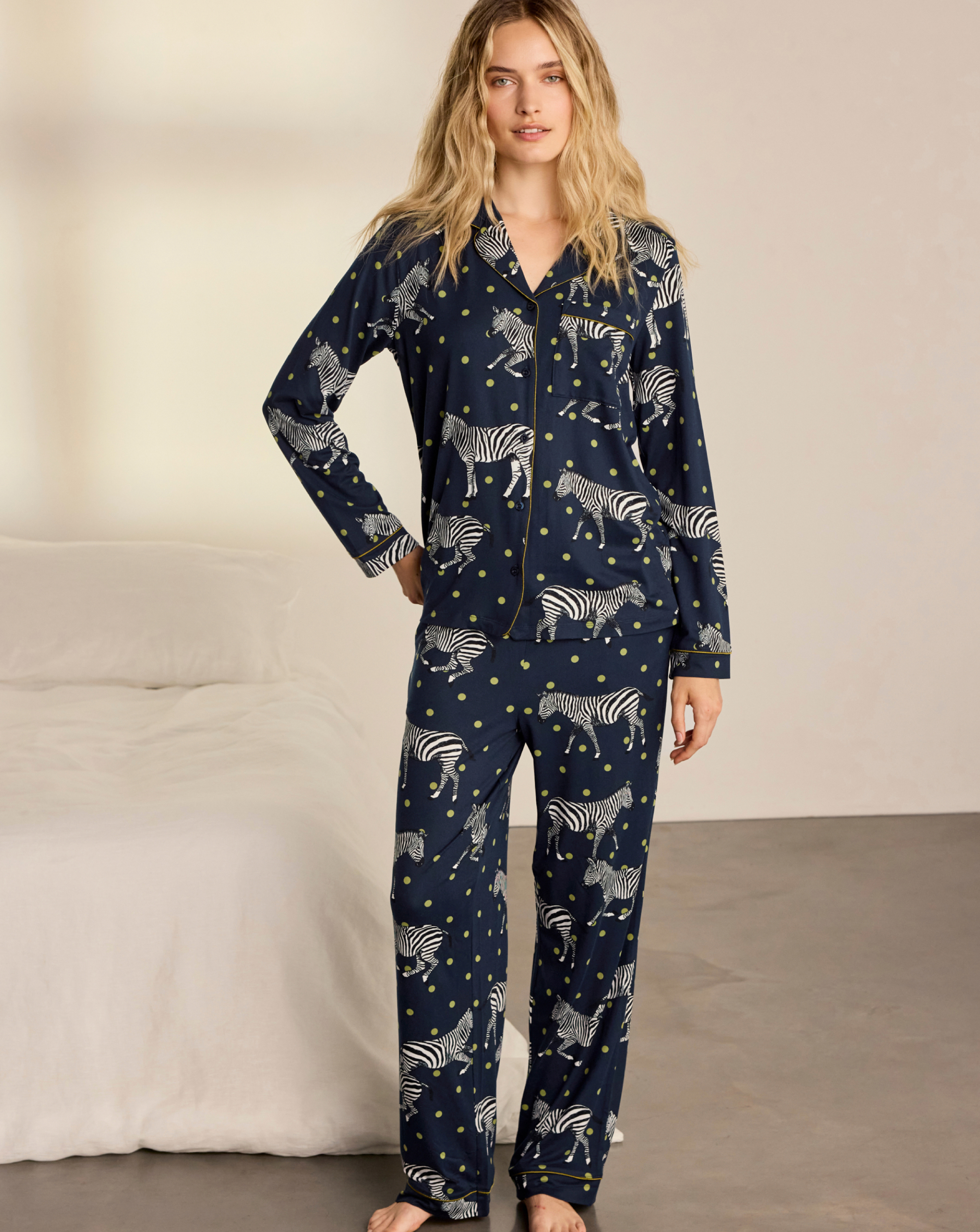 Chelsea Peers Classic Long Button Up Set