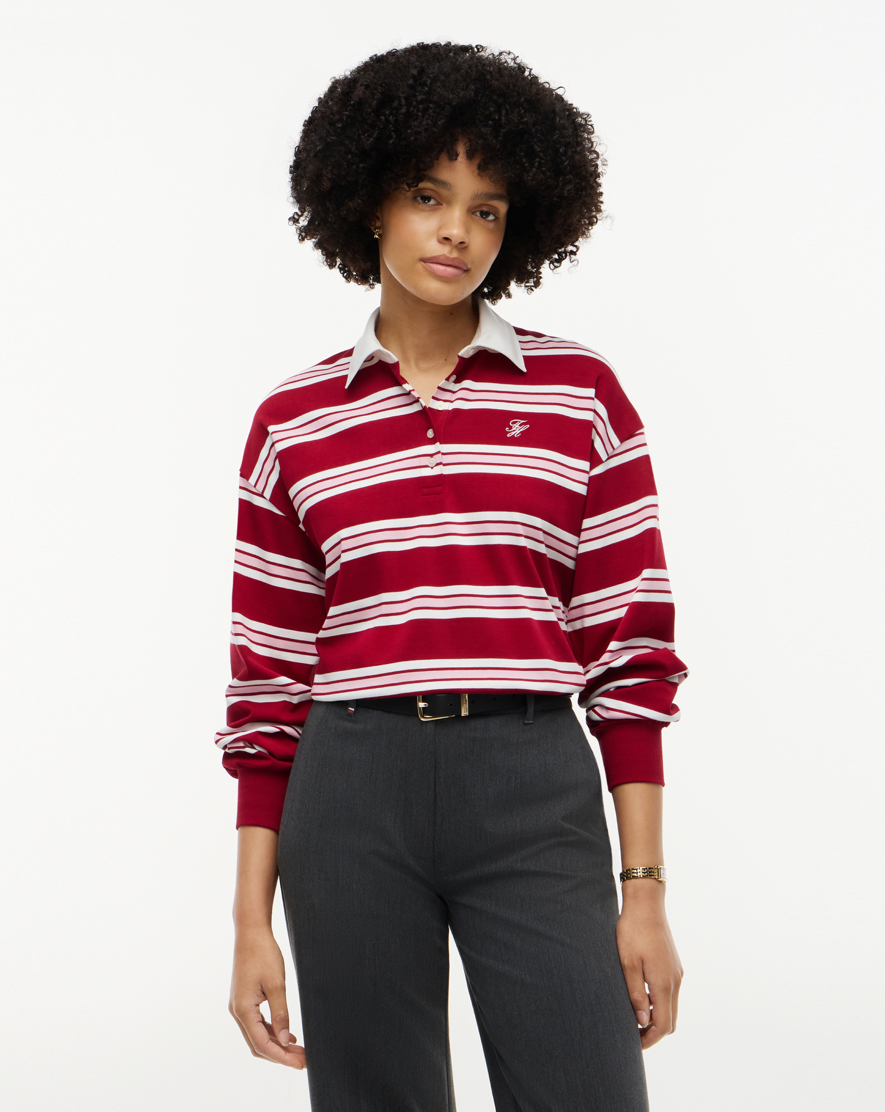 Tommy Hilfiger Rugby Stripe Polo Sweatshirt