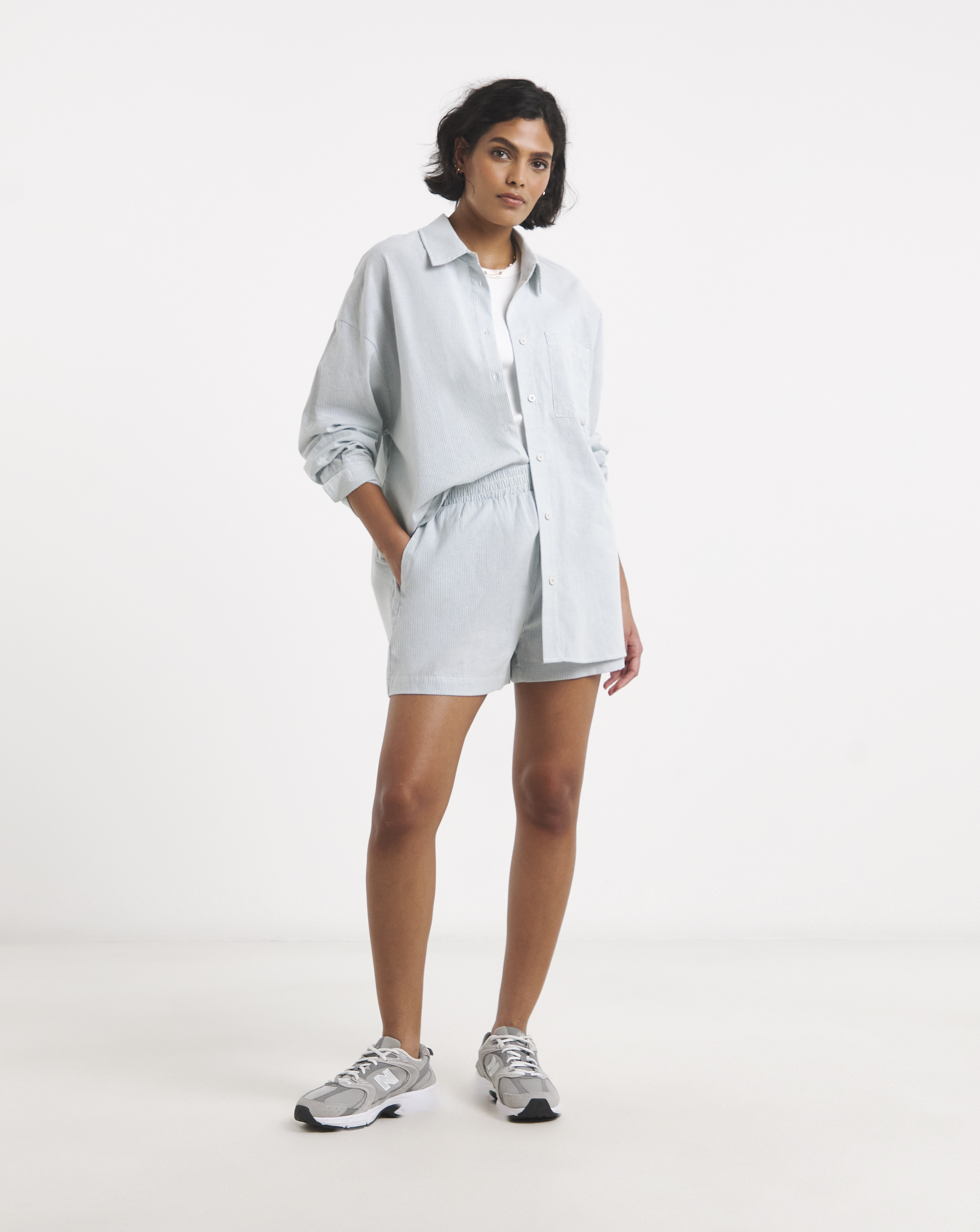 Gym King Poplin Stripe Shorts