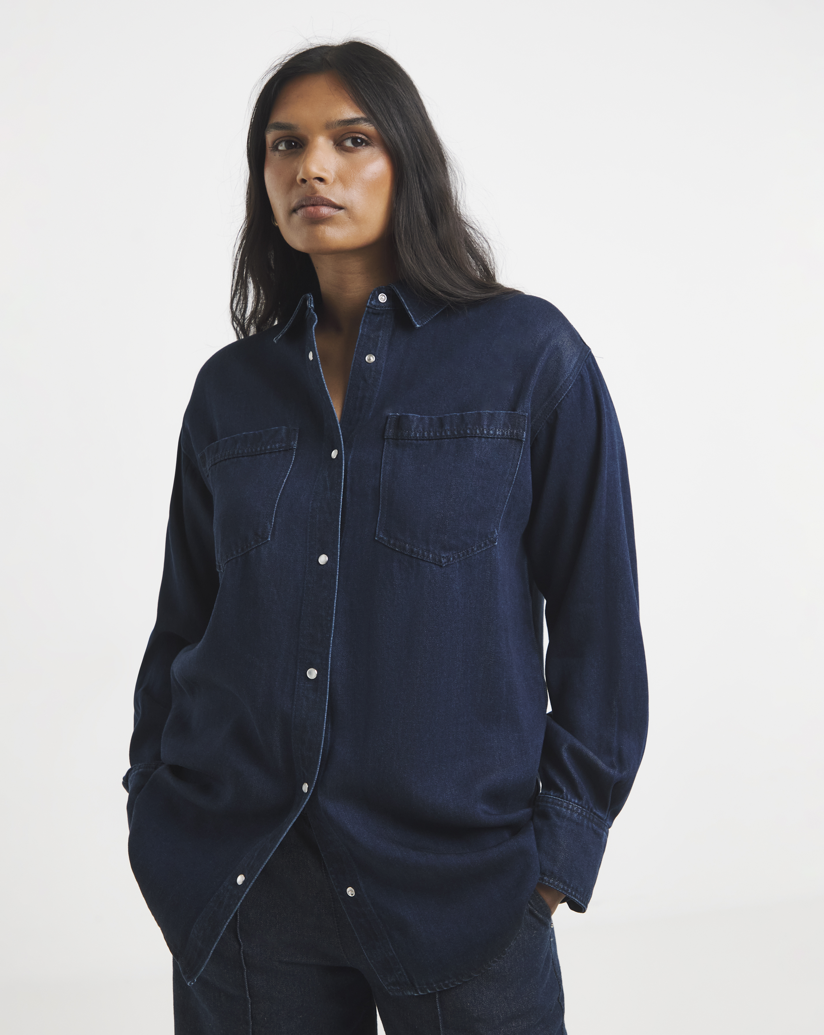 New In - Simply Be Indigo Ultimate Denim Shirt