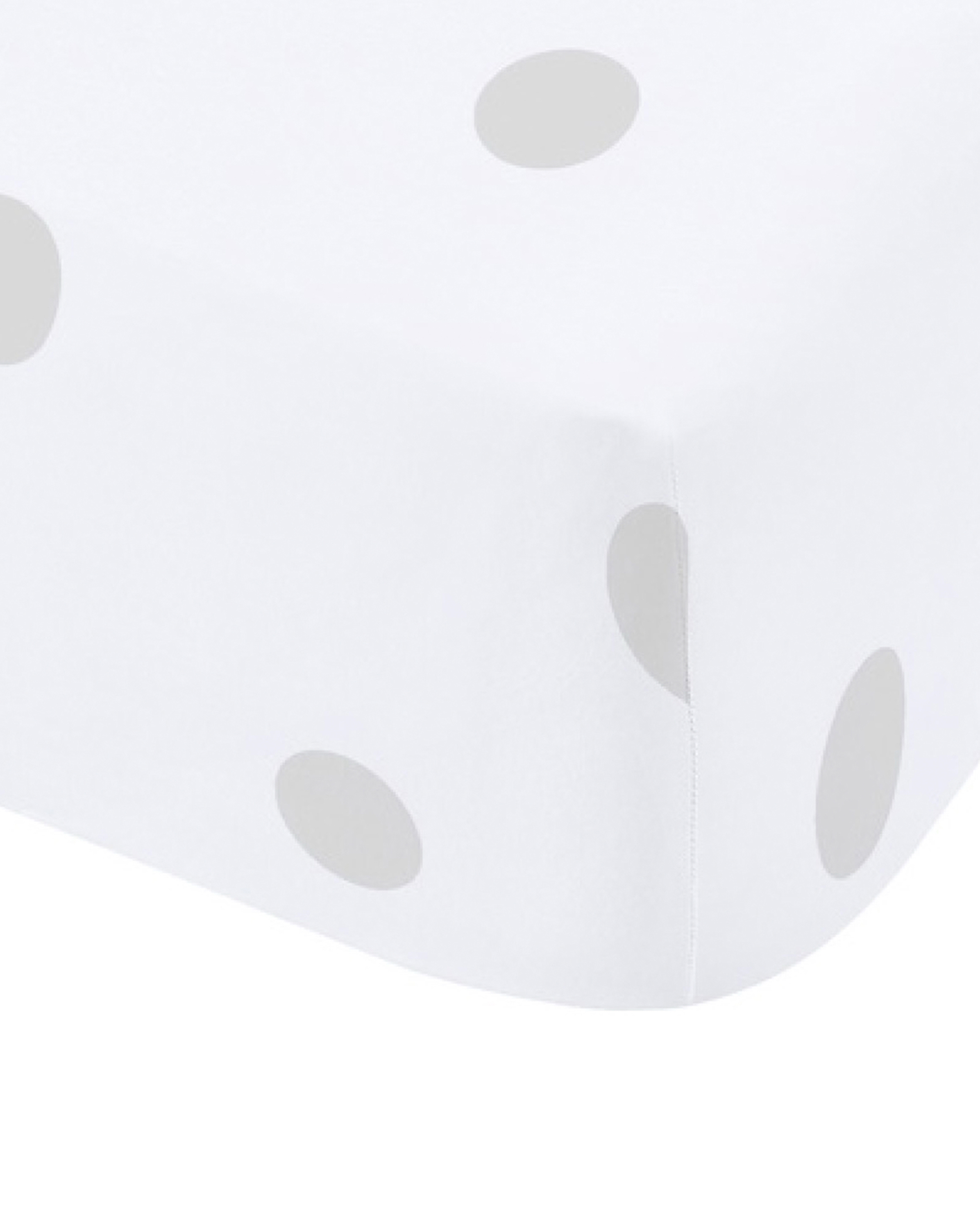 Catherine Lansfield Men's Grey Cl Brushed Polka Dot Fitted Sheet Gry 30Cm