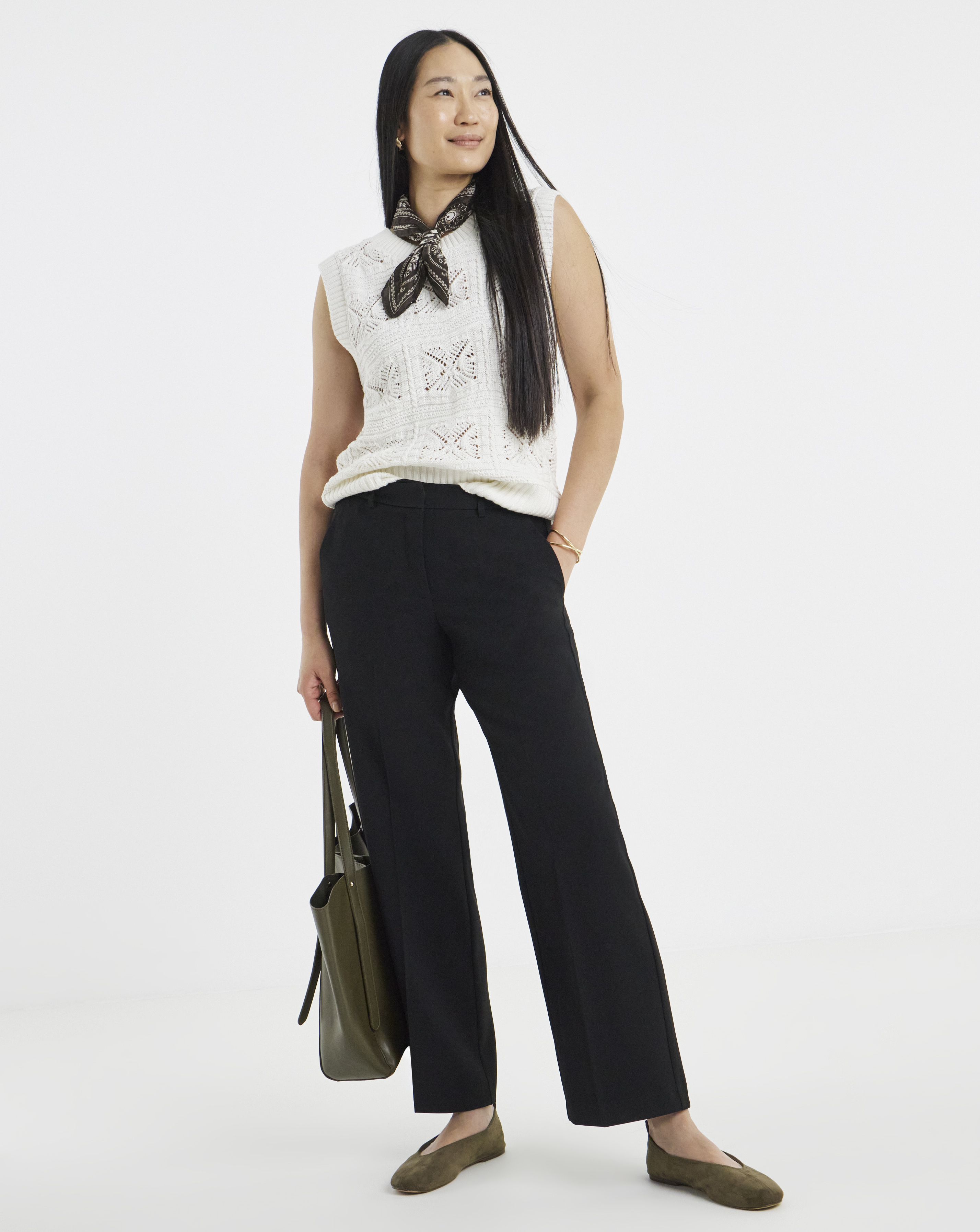 Black Tailored Wide Leg Trousers