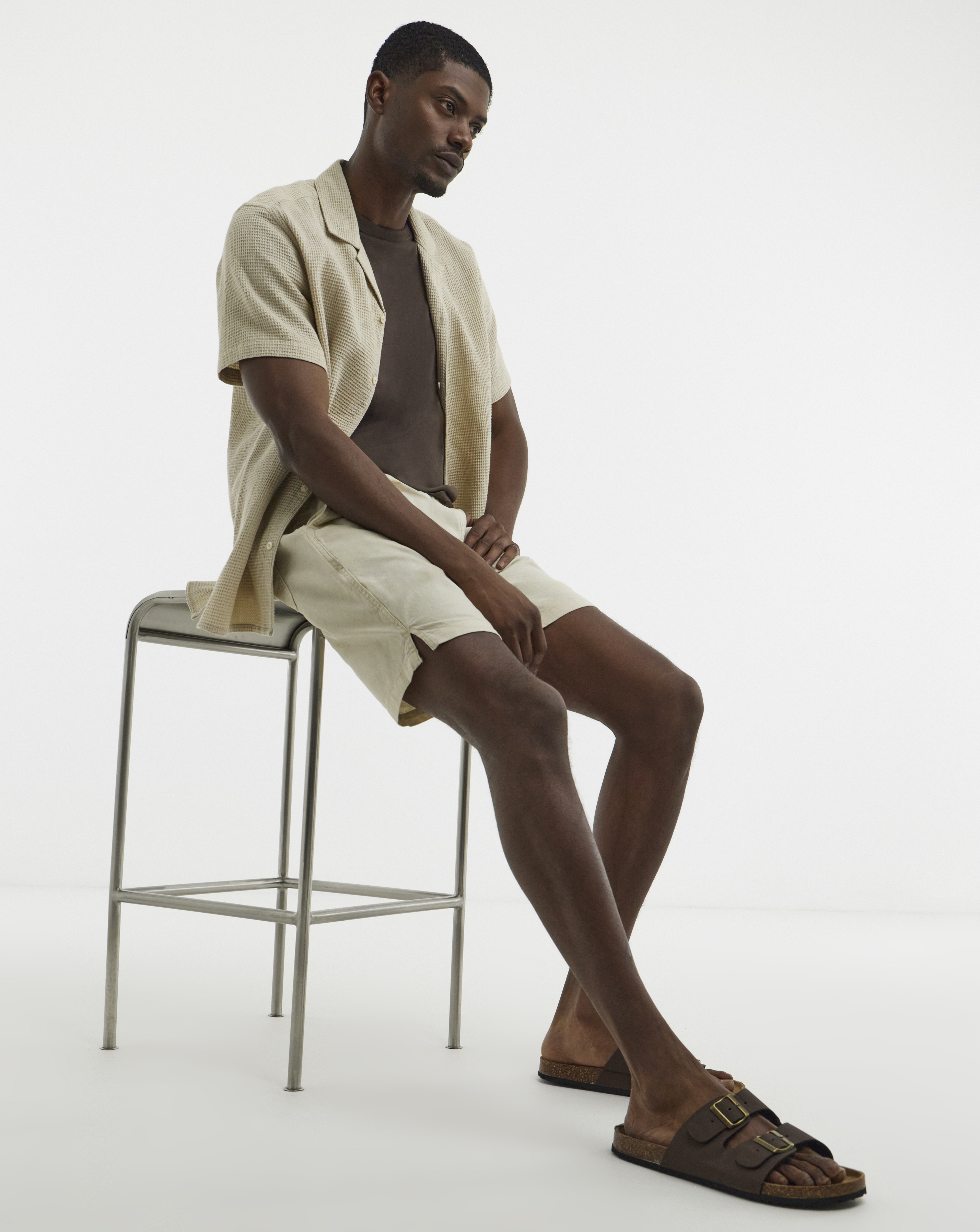 Linen Blend Elasticated Drawcord Short