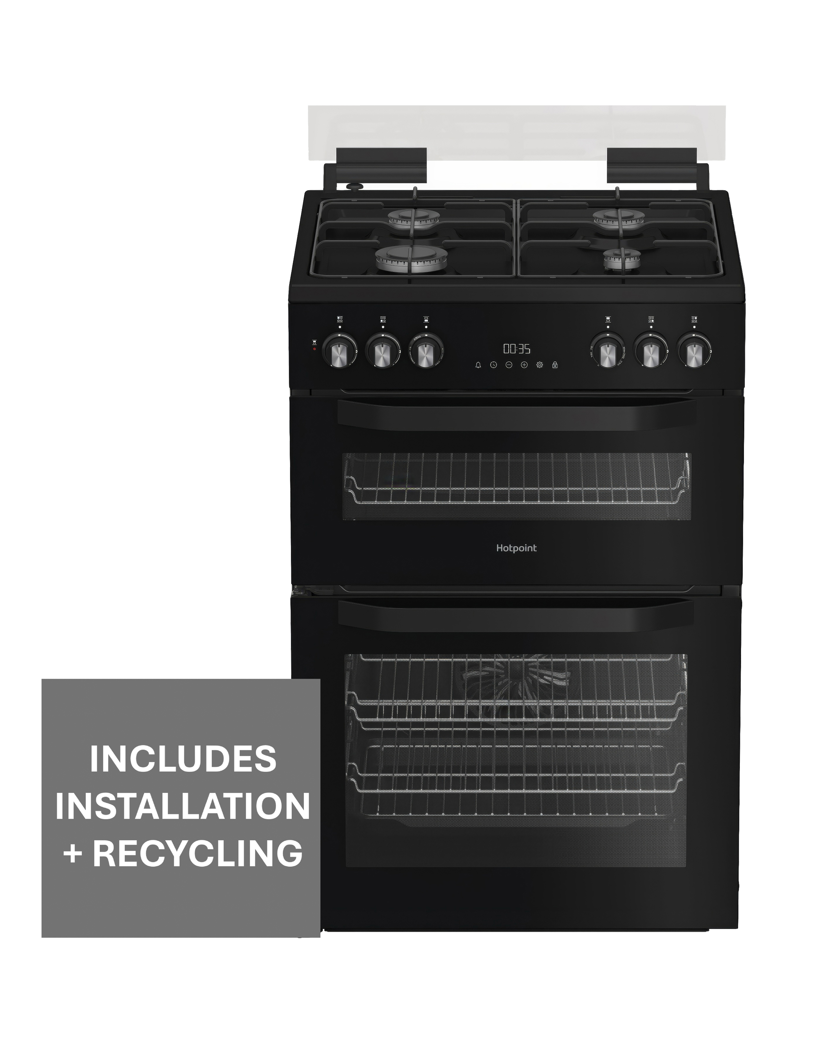 Hotpoint HDD6GDC2B1 Cooker + Install