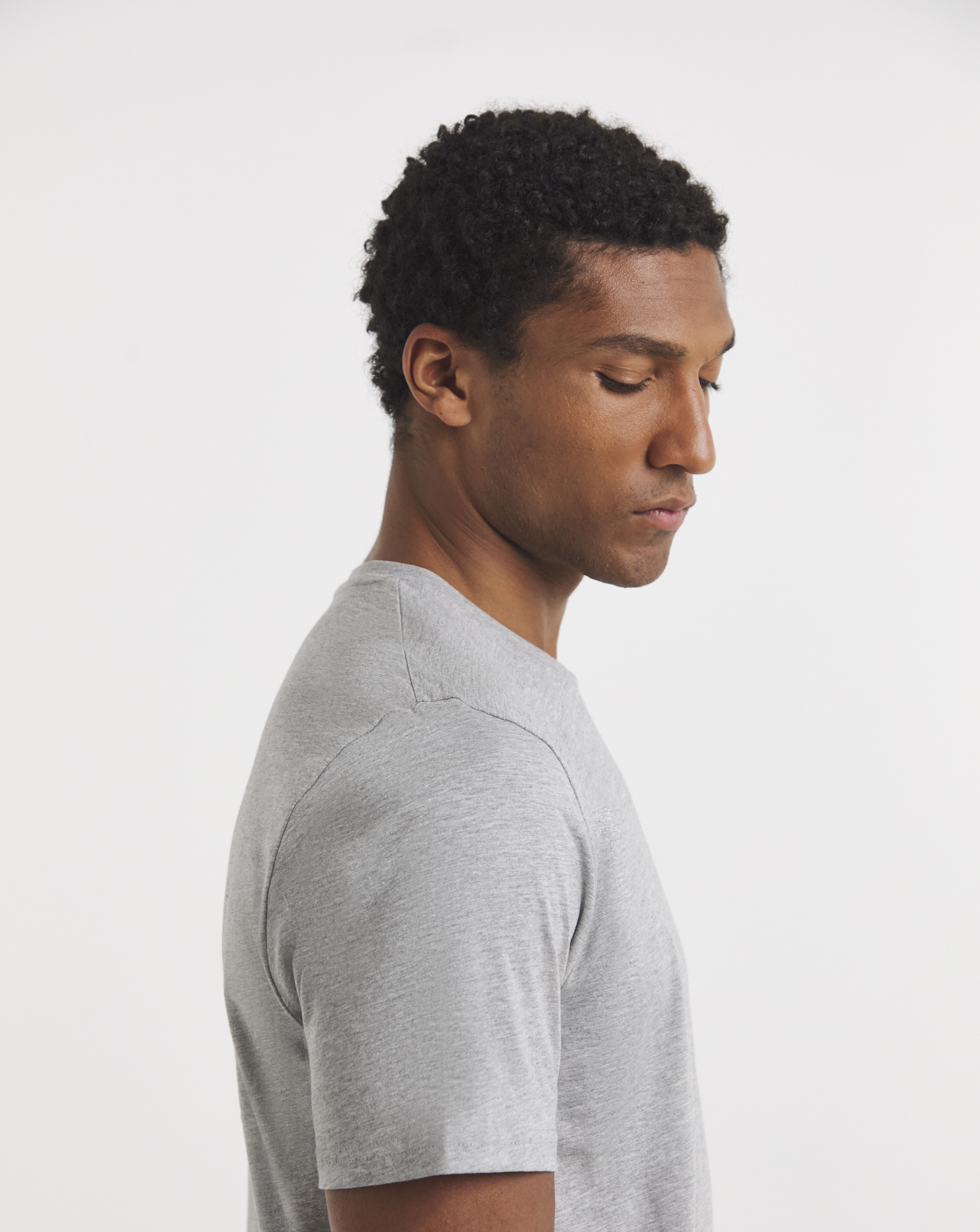 Grey Crew Neck T-shirt Long