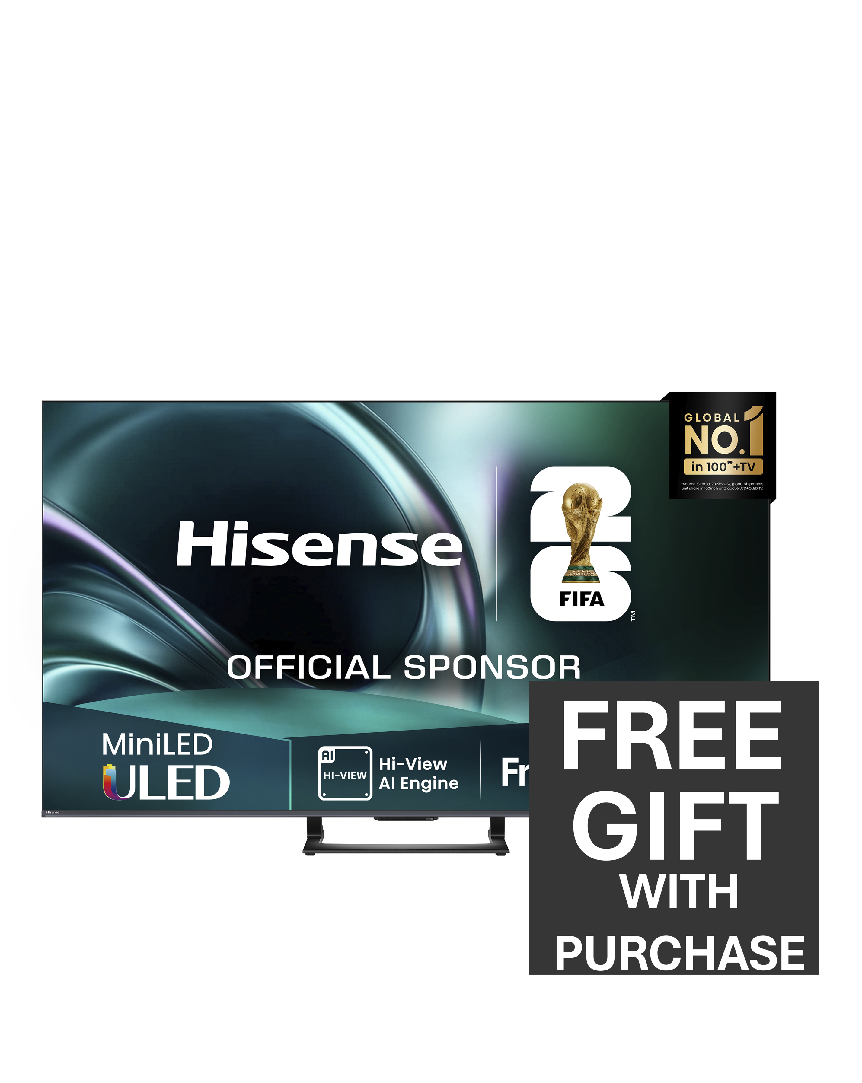 Hisense 65U7QTUK 65in Mini-LED 4K Ultra HD HDR Smart TV