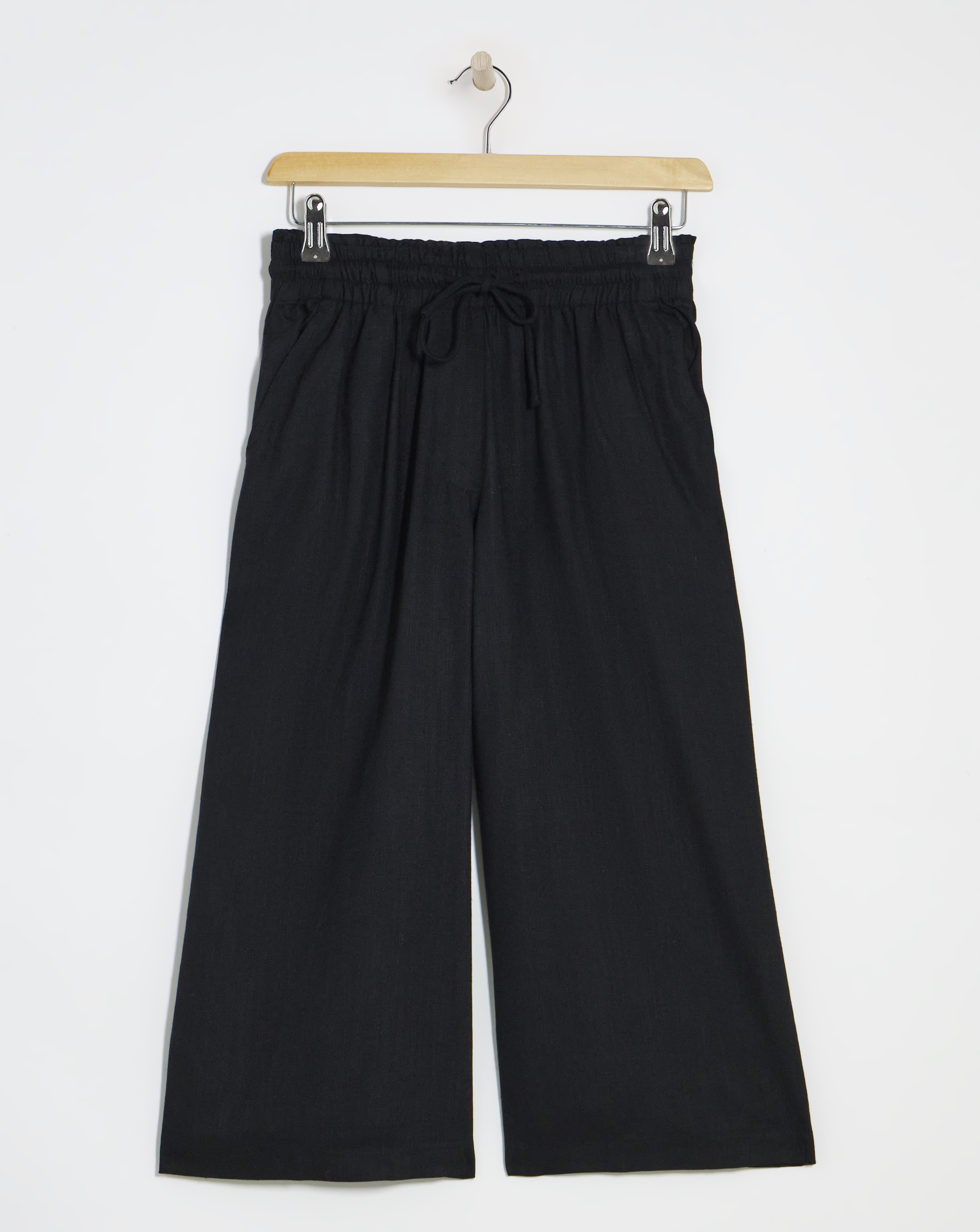 Simply Be Tie Waist Linen Mix Culottes