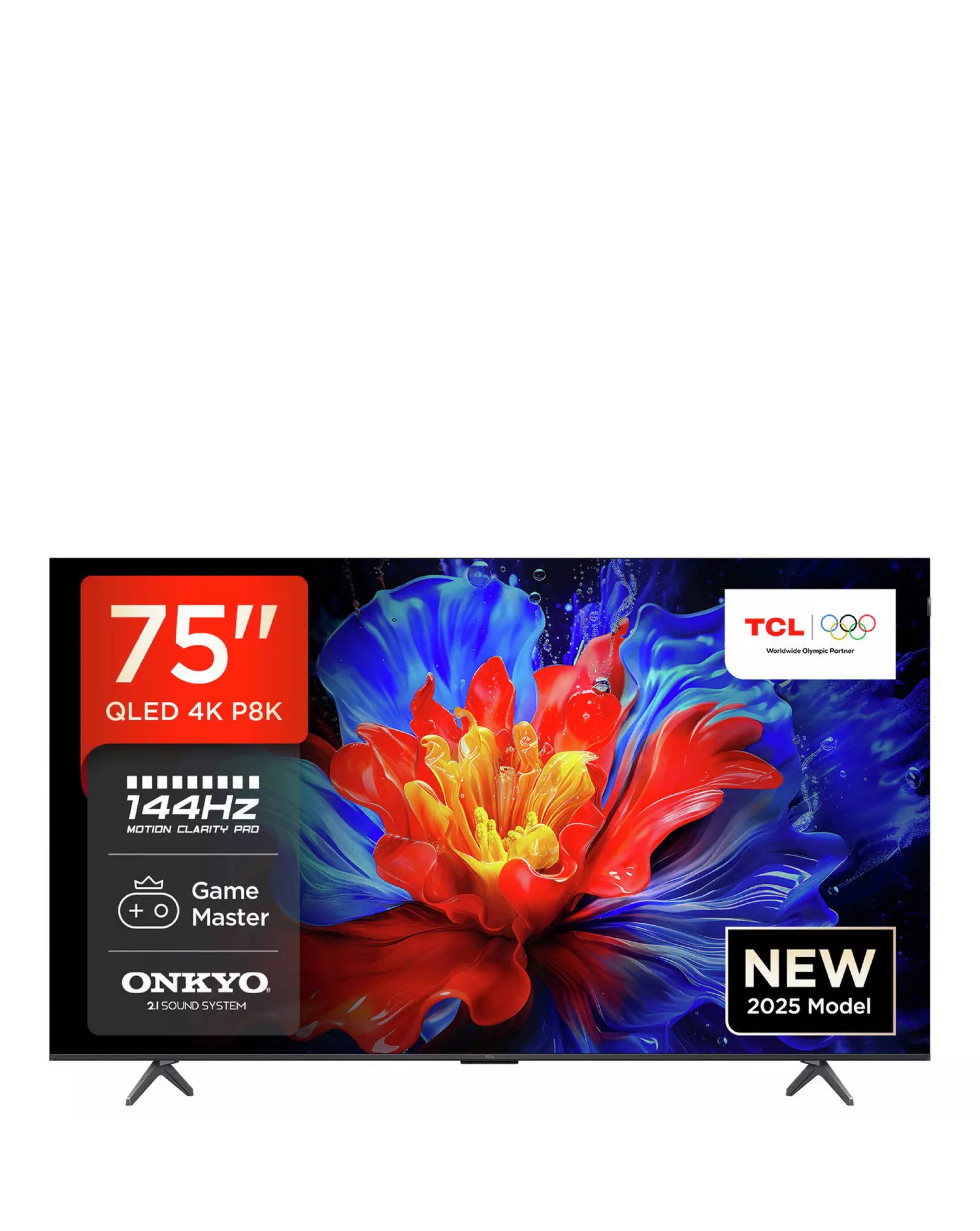 New In - TCL 75P8K-UK 75in 4K Ultra HD HDR TV