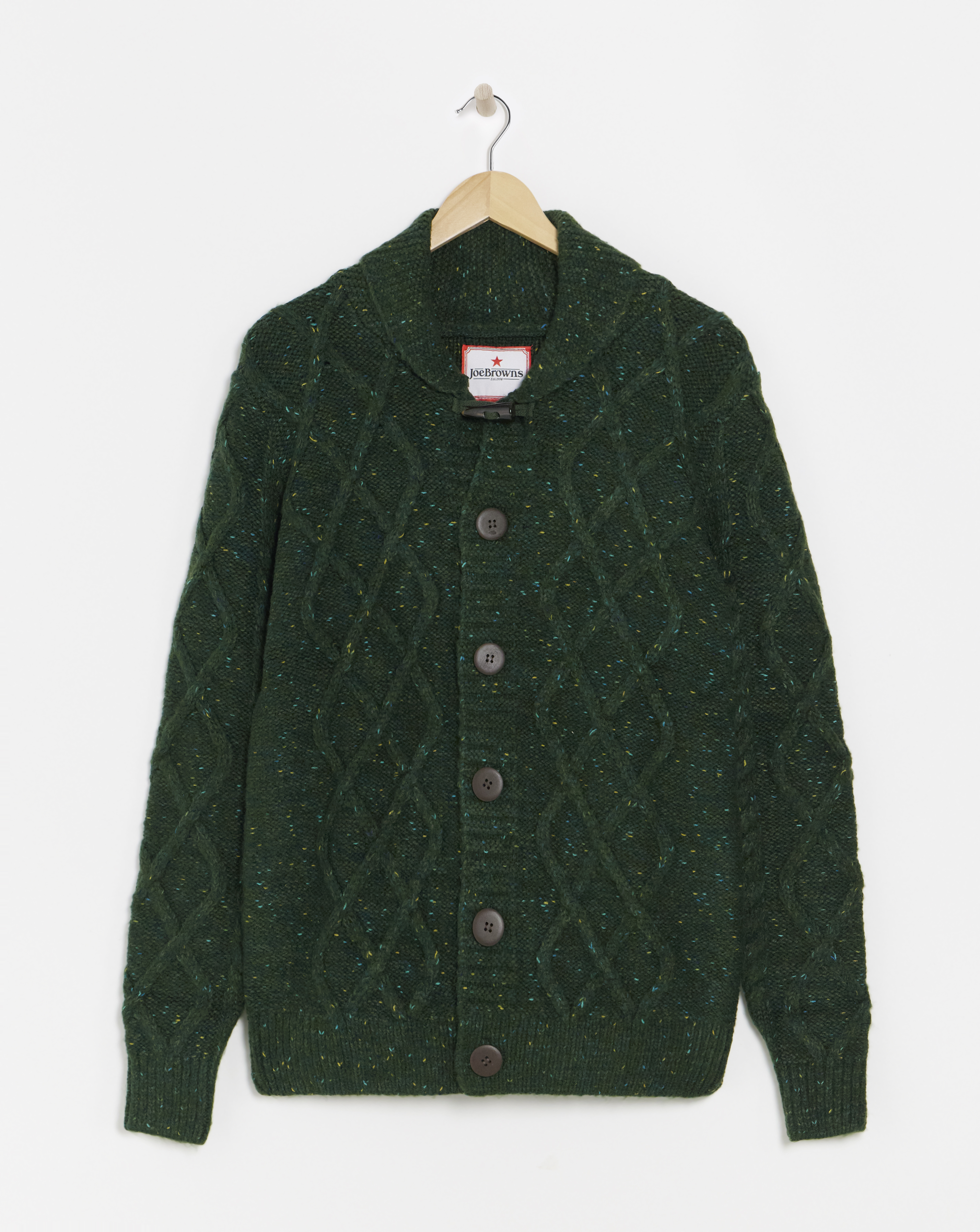 Joe Browns Men's Green Cable Cardigan Size 2XL 51/53 - Image 2