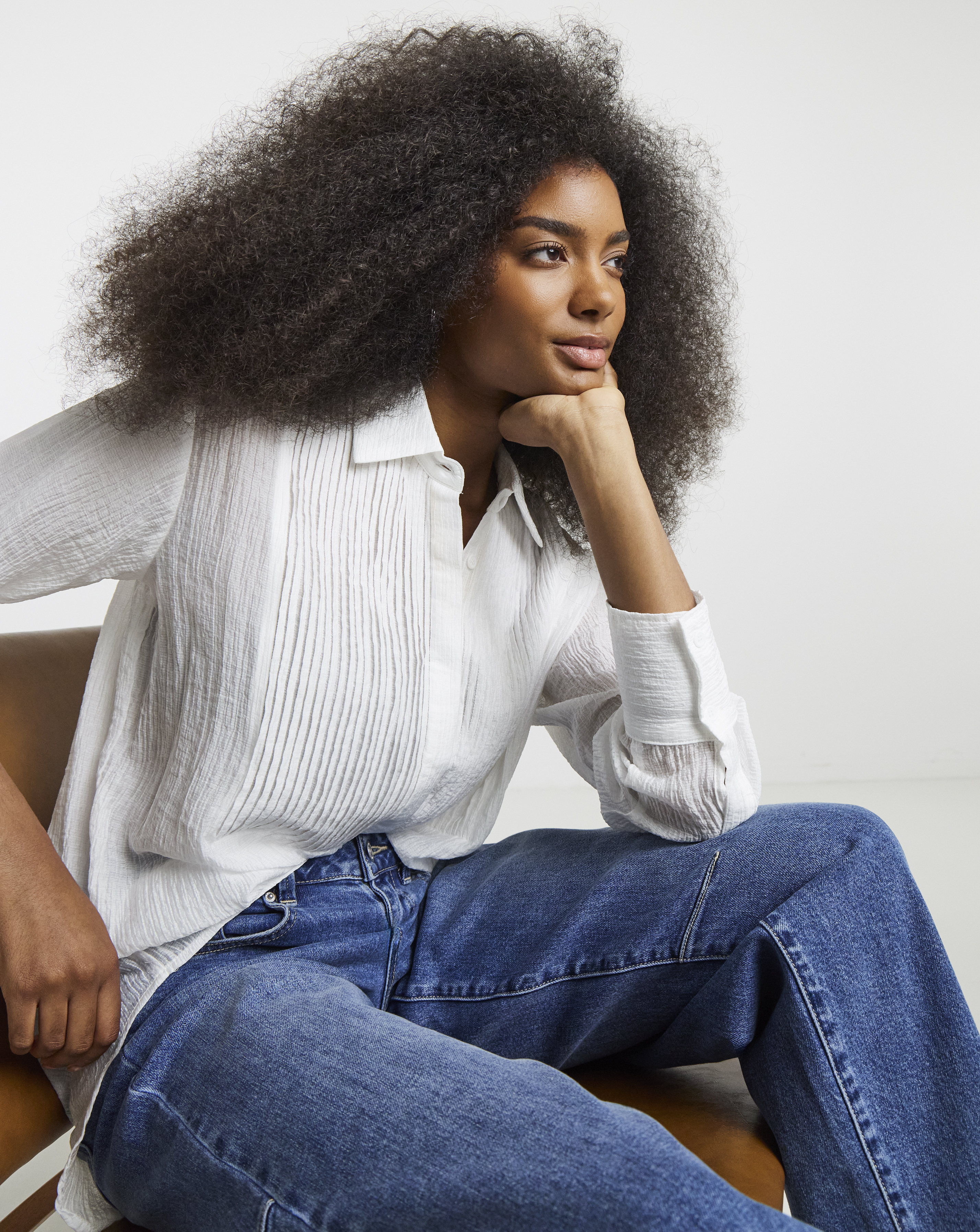 White Pintuck Tuxedo Shirt