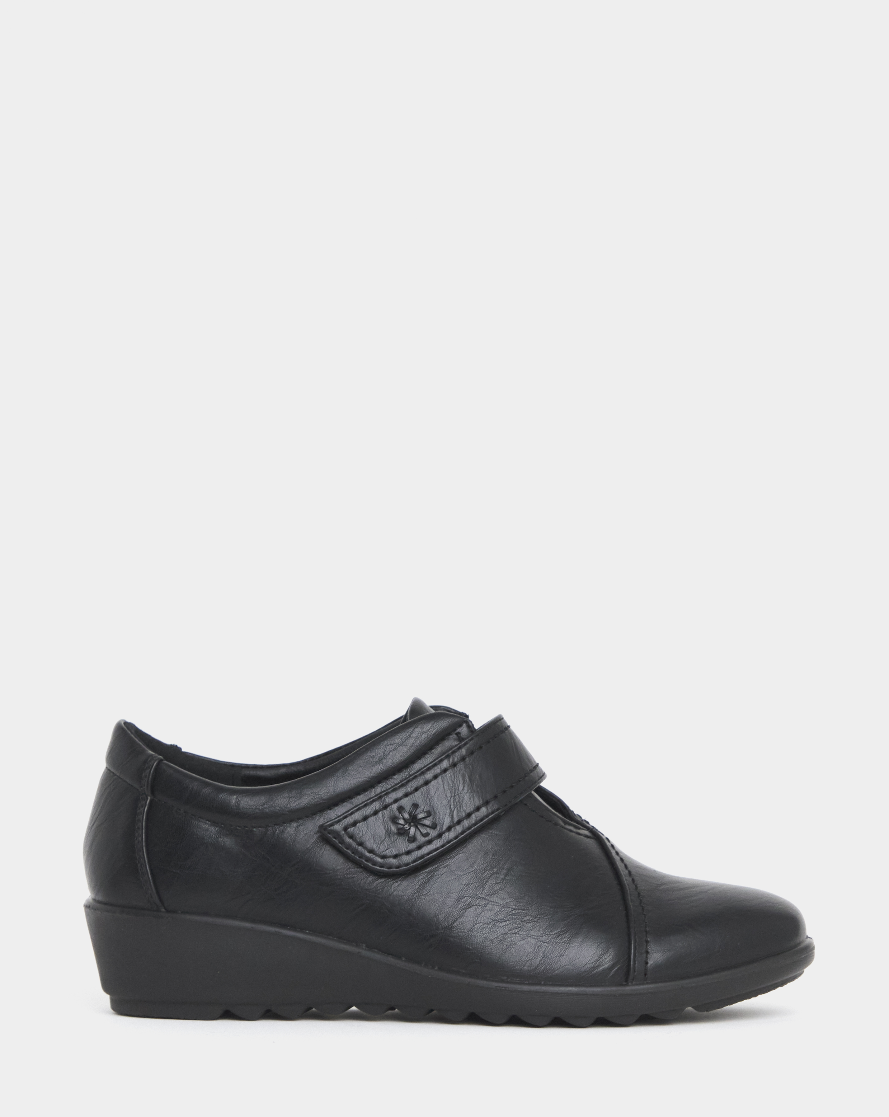 New In - Embroidered Wedge Shoe Boots Wide