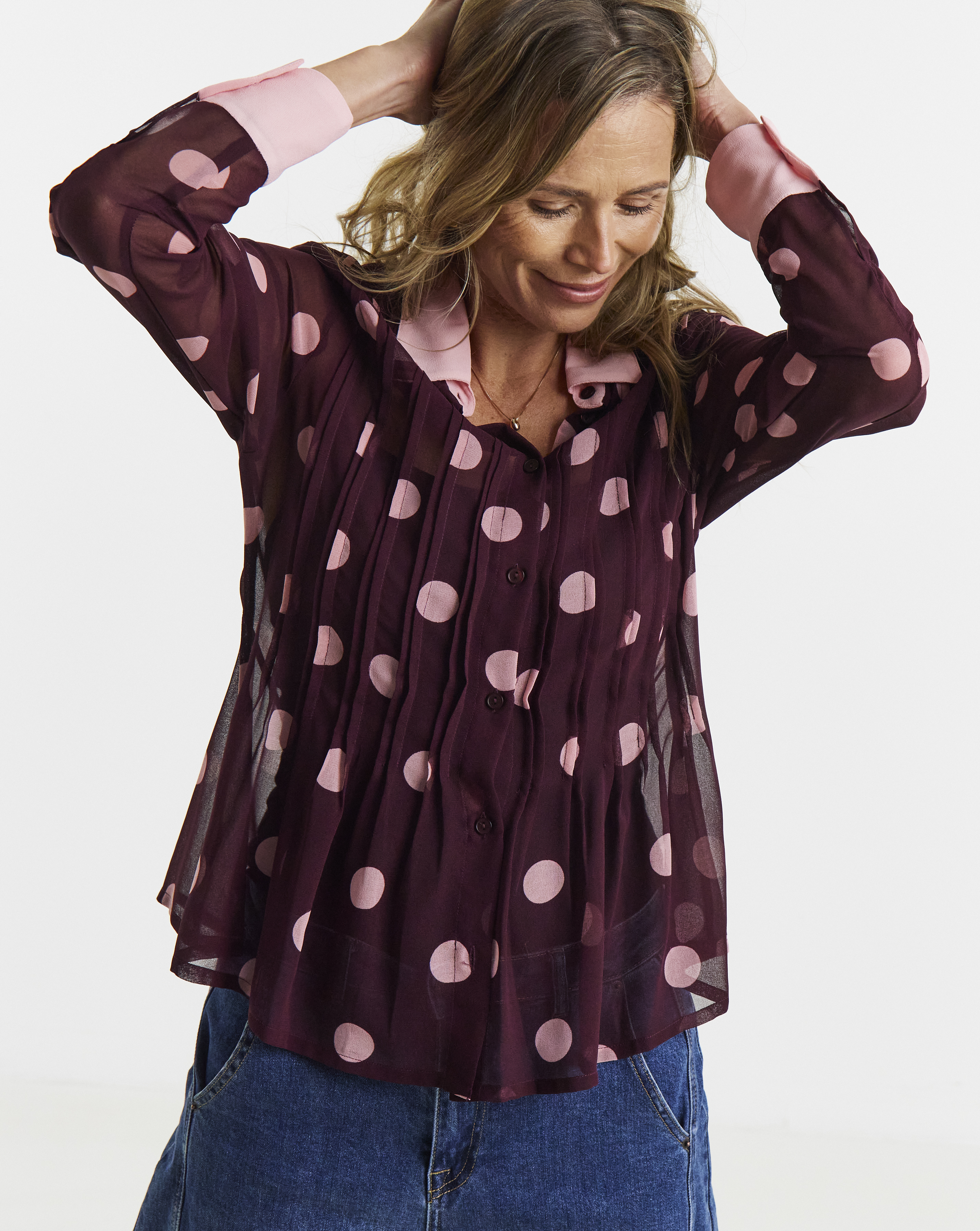 Georgette Pintuck Shirt