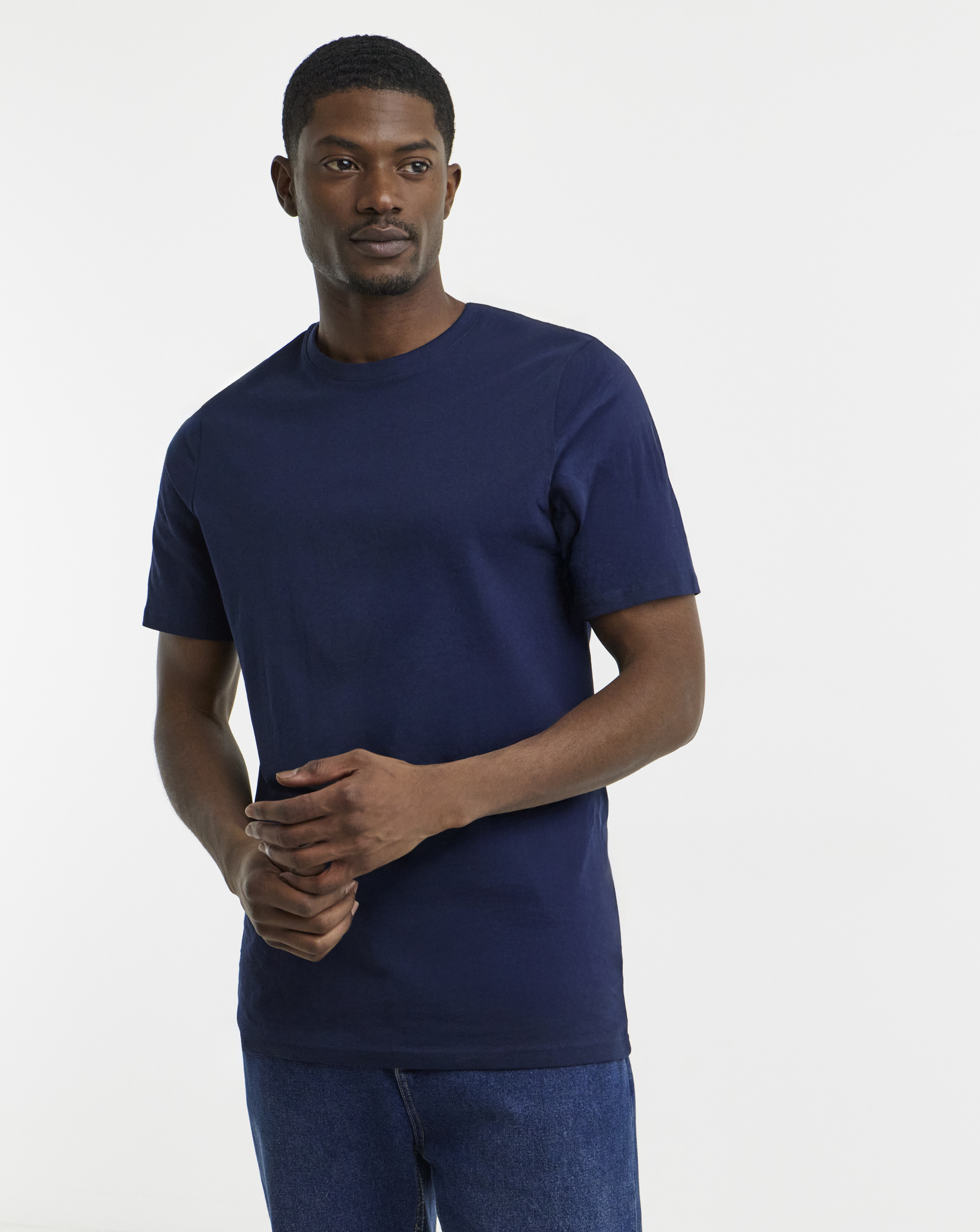 Pure Cotton Crew Neck T-Shirt Extra Long