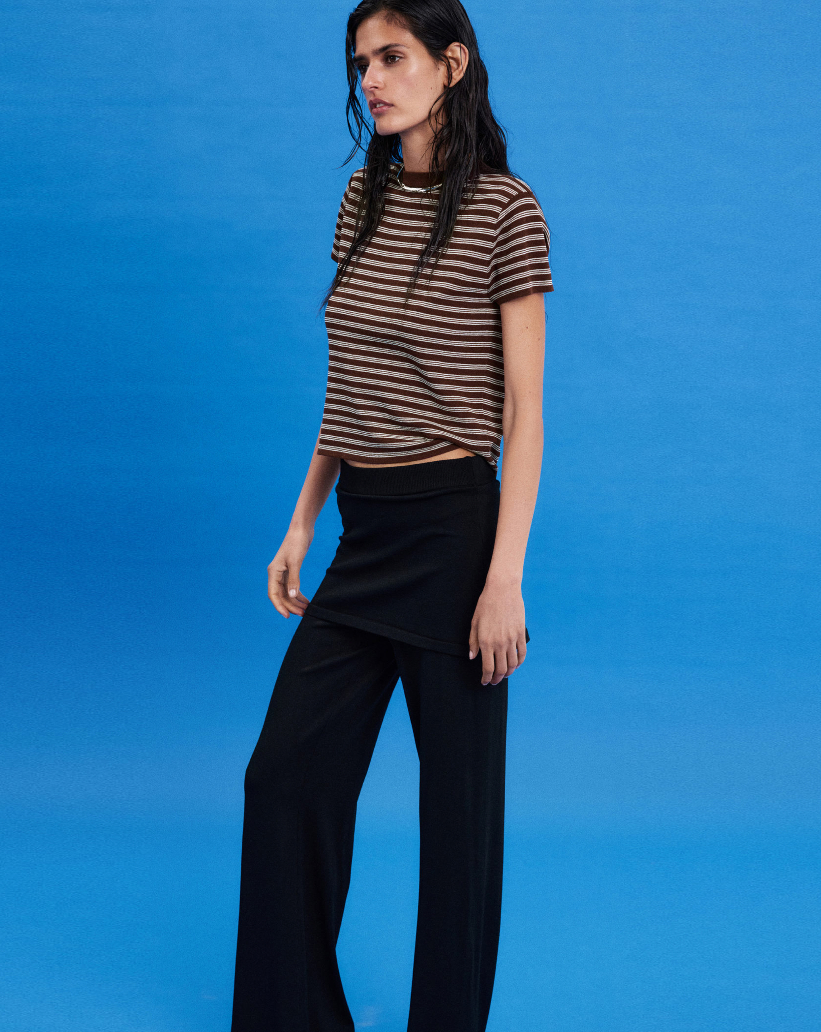 New In - Mango Short-Sleeved Ribbed Sweater