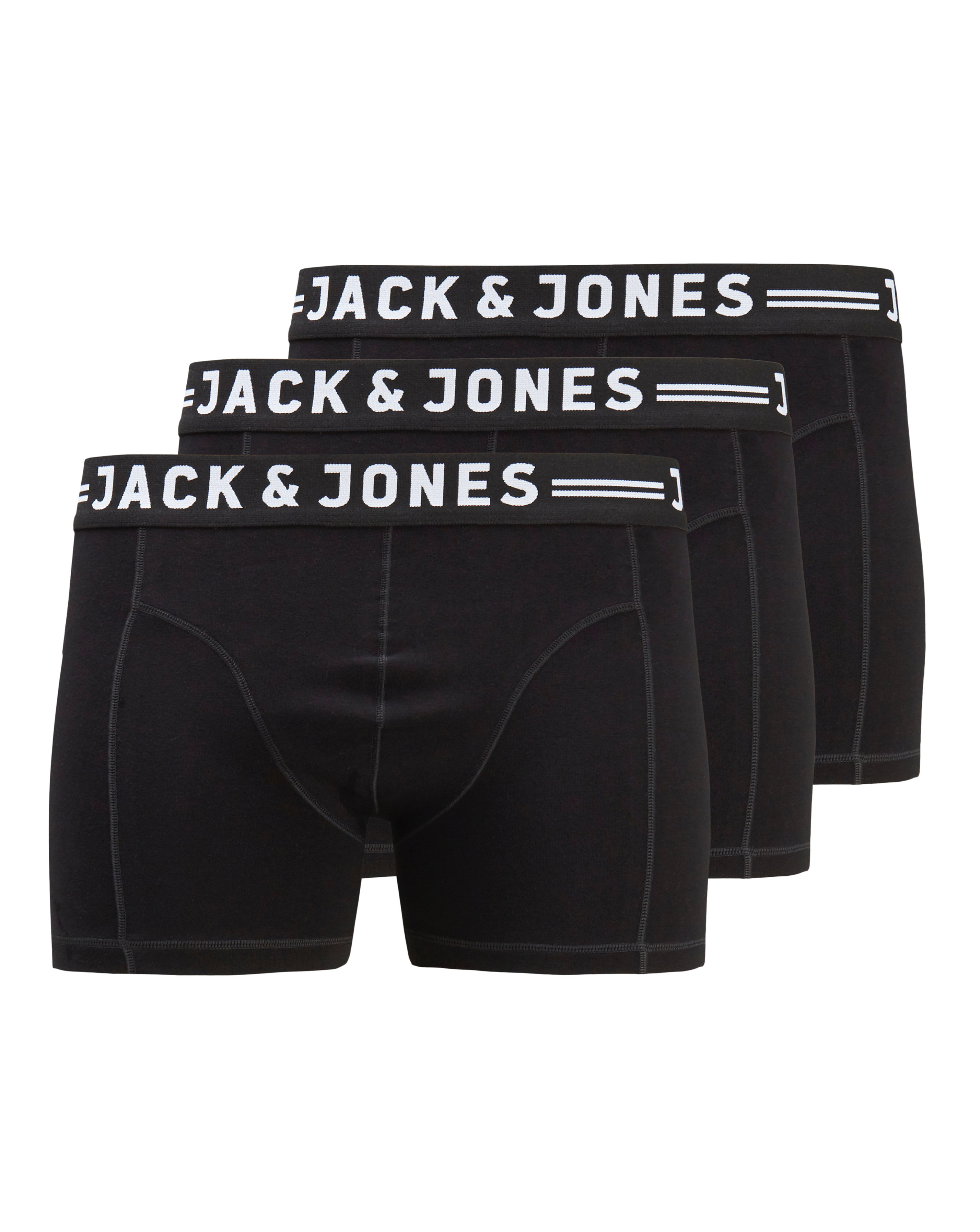 Jack & Jones Sense 3-Pack Trunks - Black