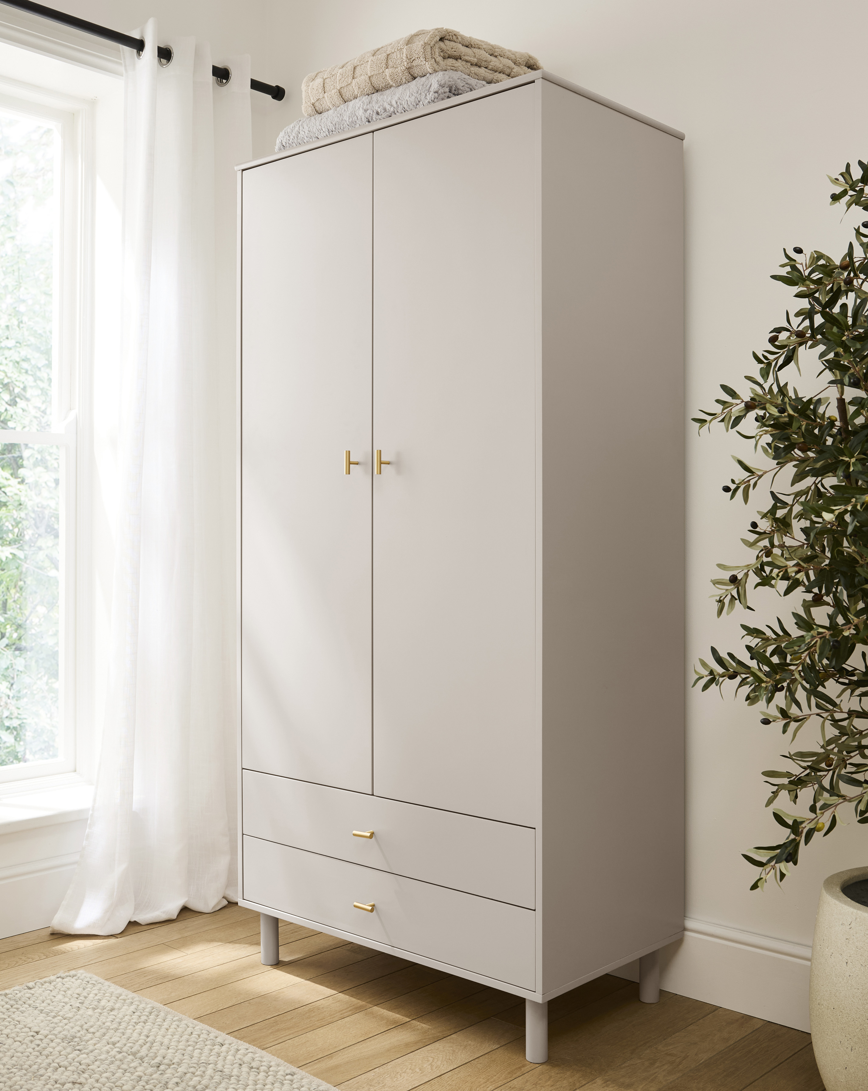 Coates 2 Door Drawer Wardrobe