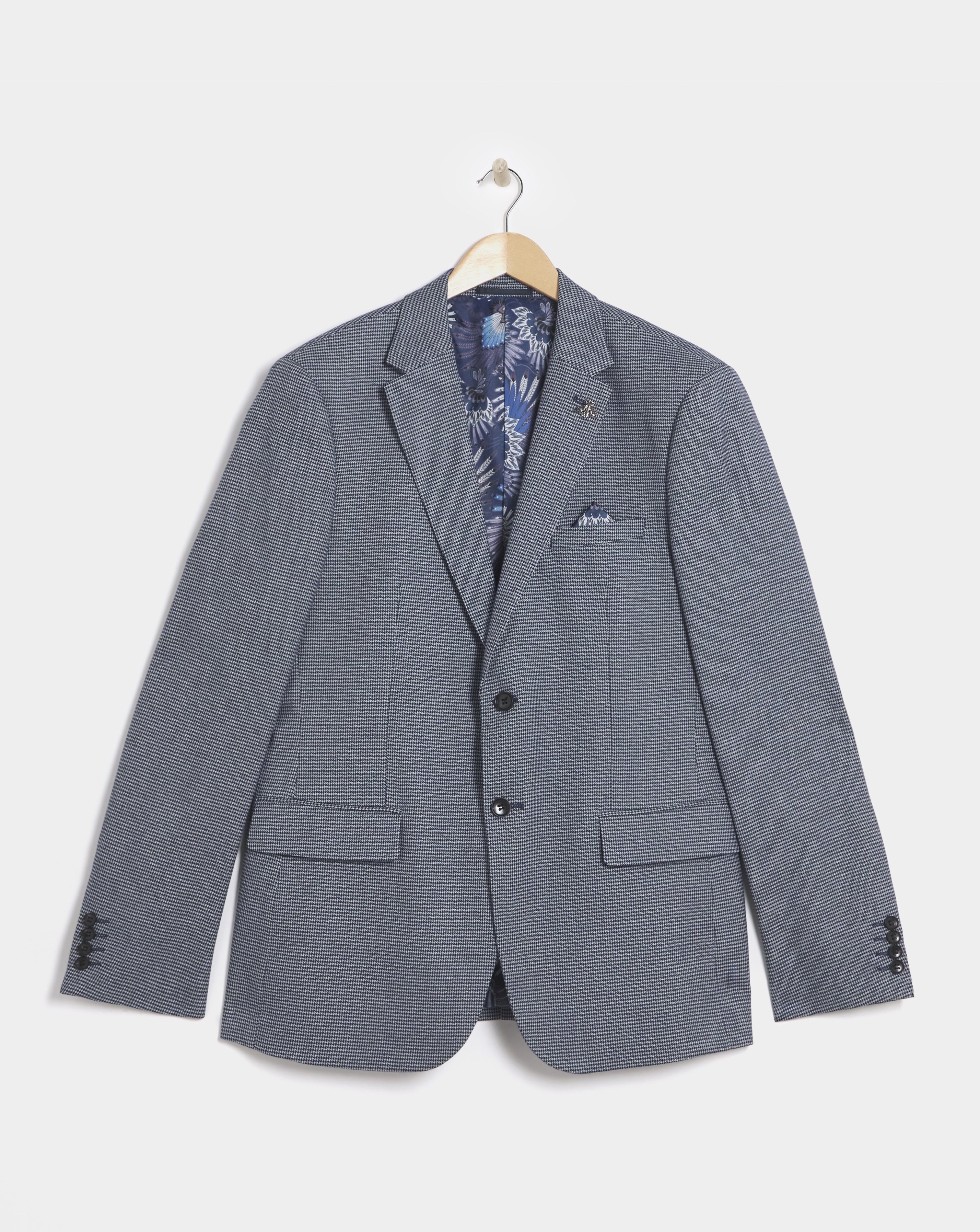 Lewis Blue Puppytooth Suit Jacket
