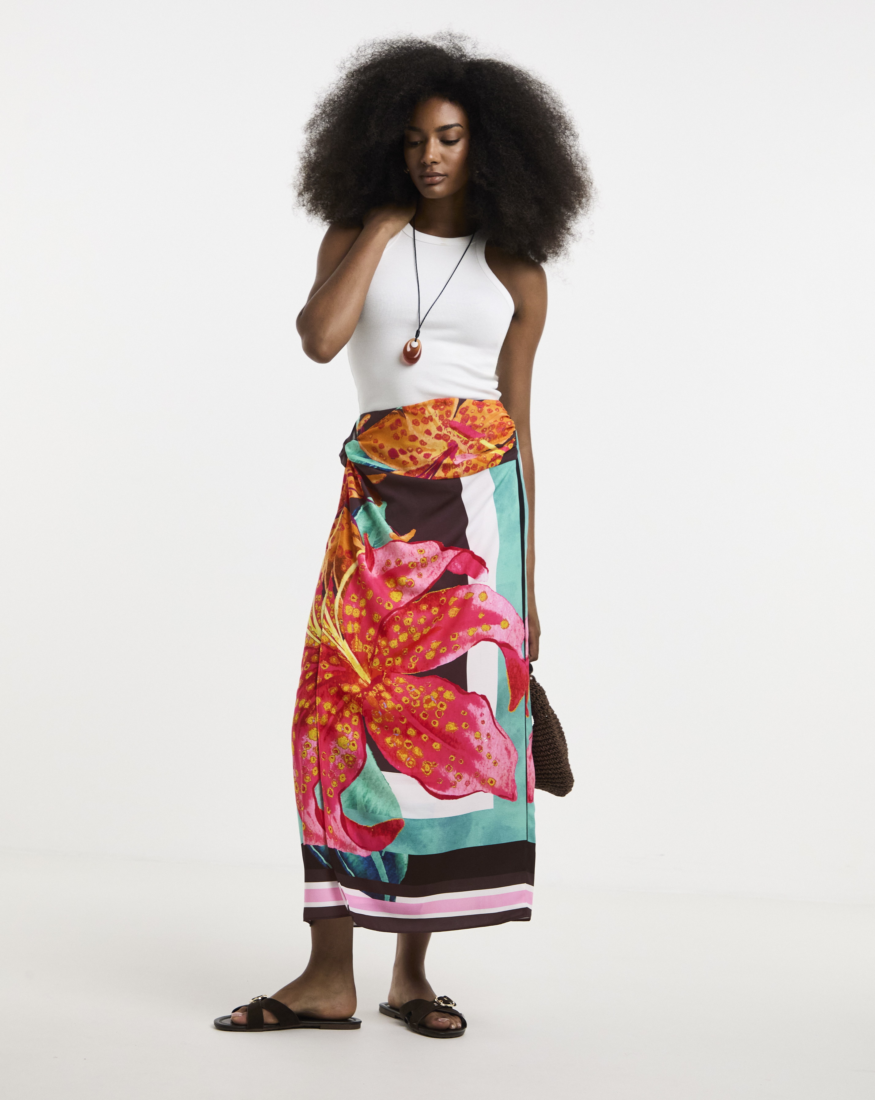 New In - Floral Wrap Skirt