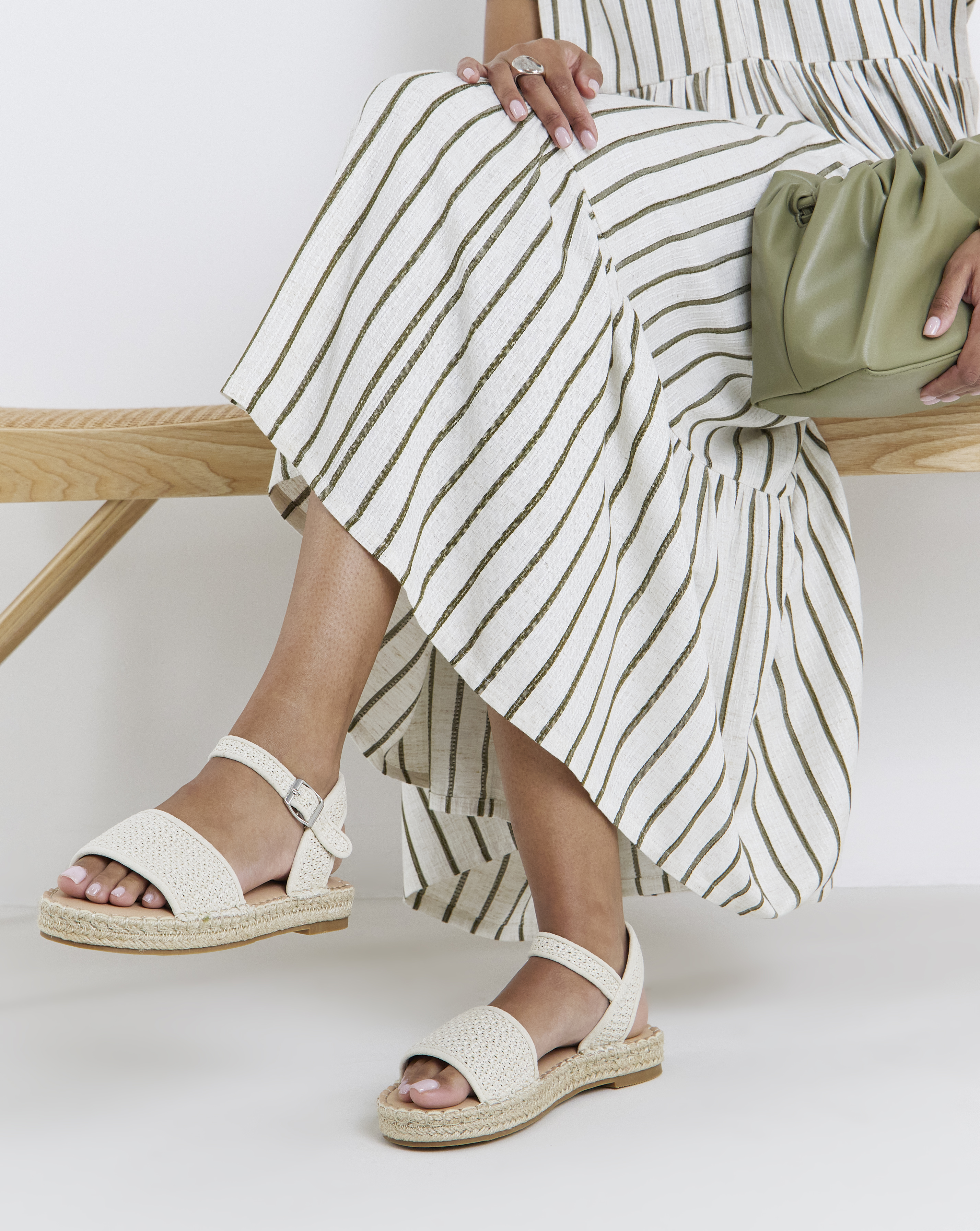 Flatform Espadrille Sandals Extra Wide