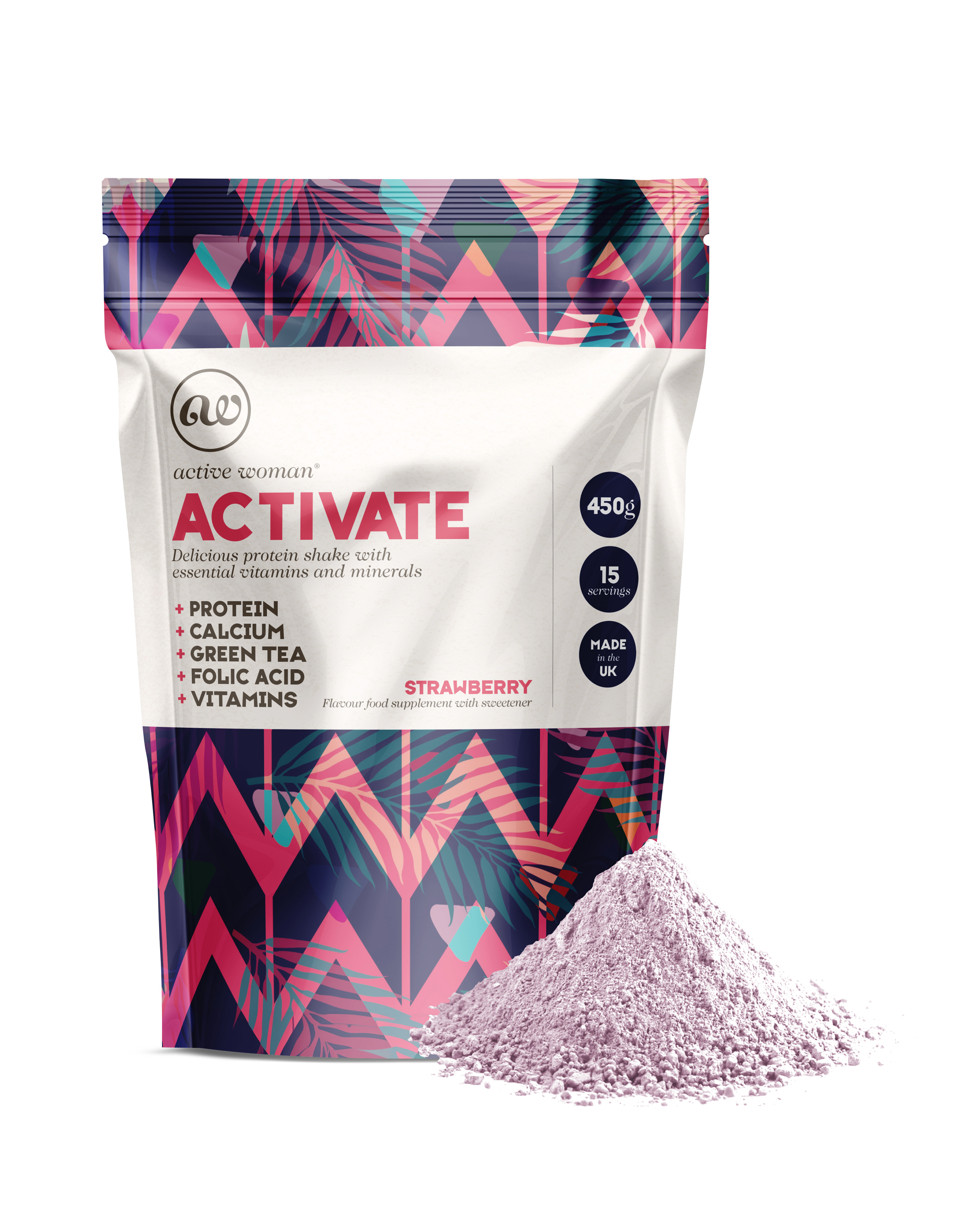 Bio-Synergy Active Woman Activate Strawberry Protein Powder - 450g
