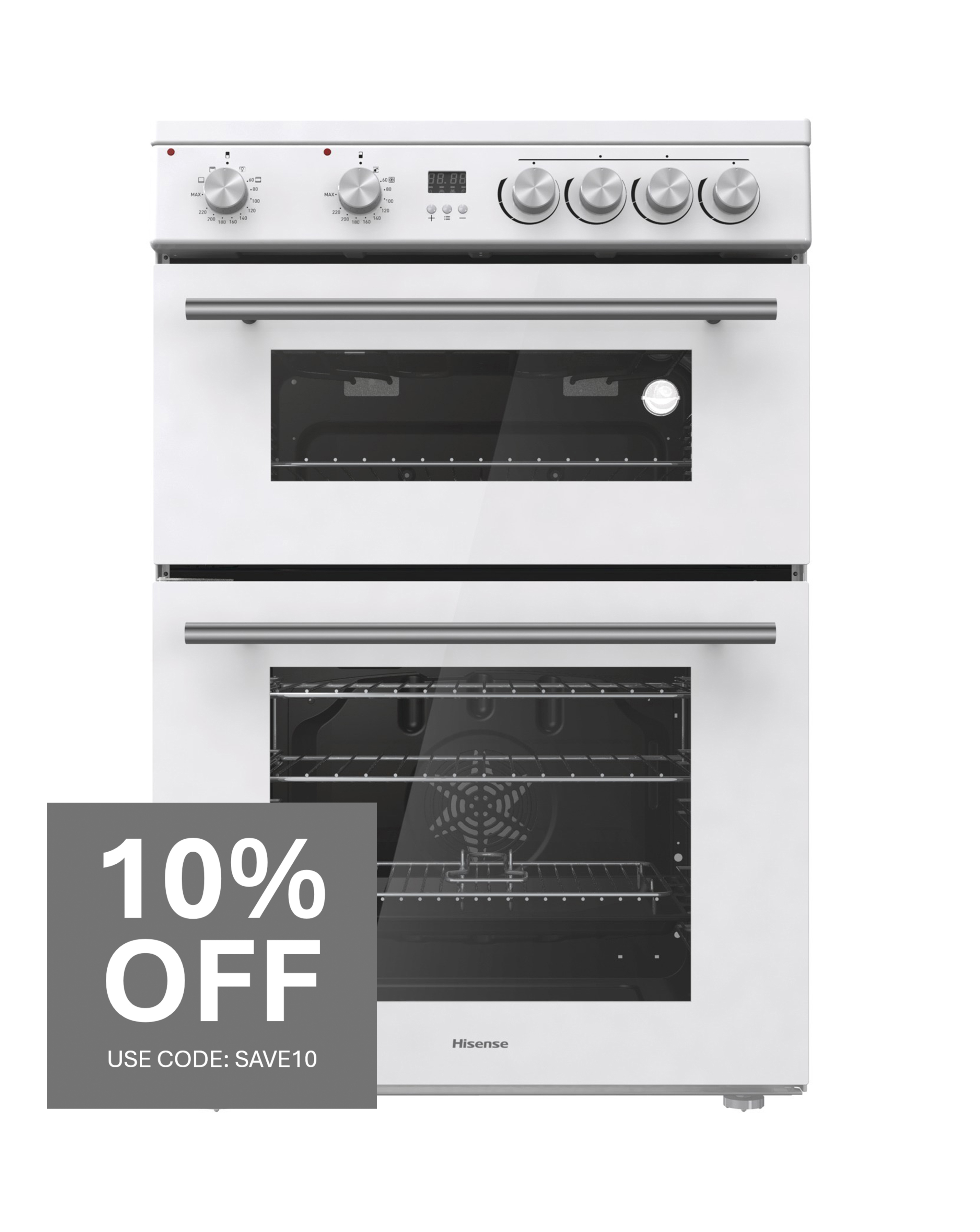 Hisense HDE3211BWUK Freestanding Cooker