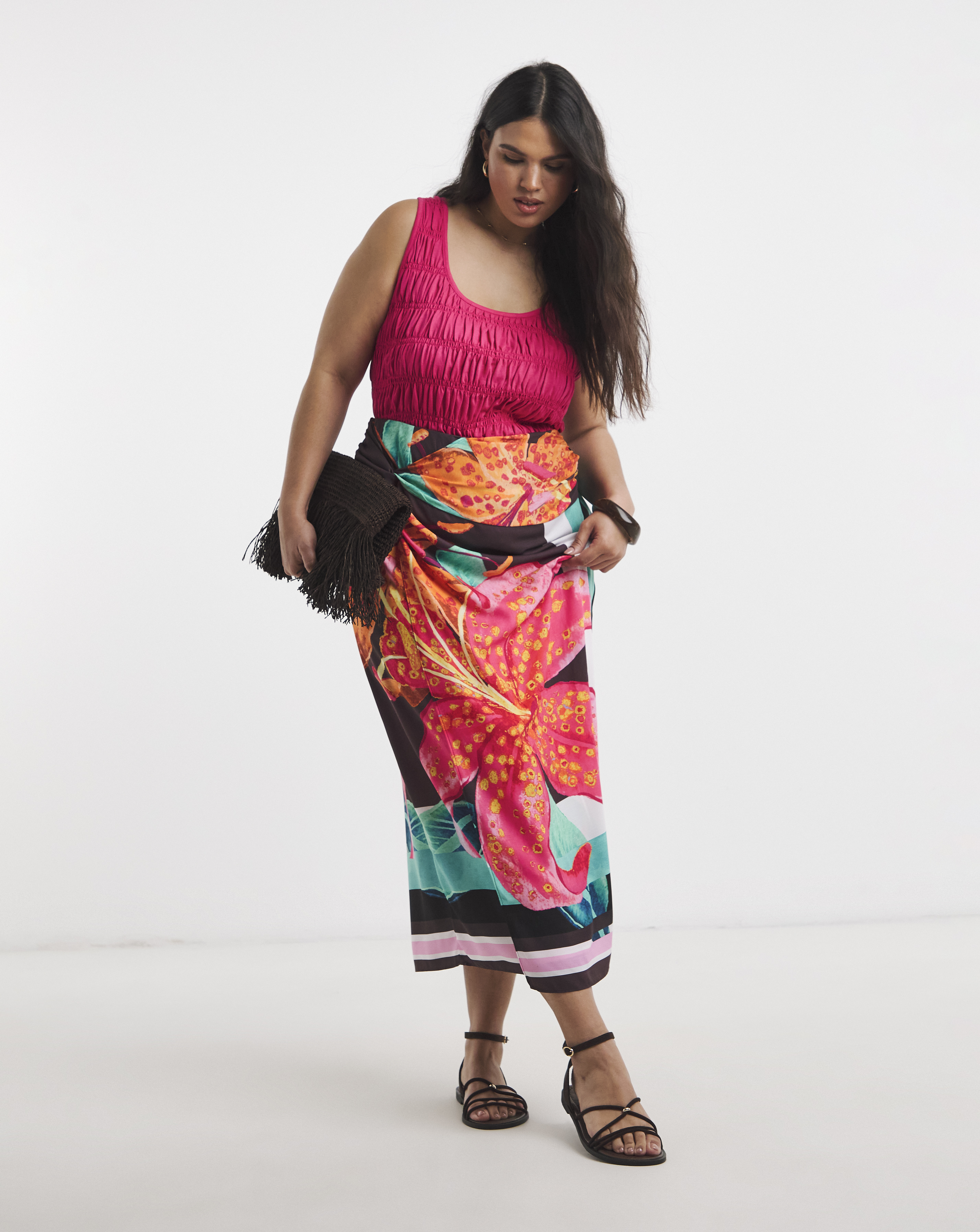 New In - Floral Wrap Skirt